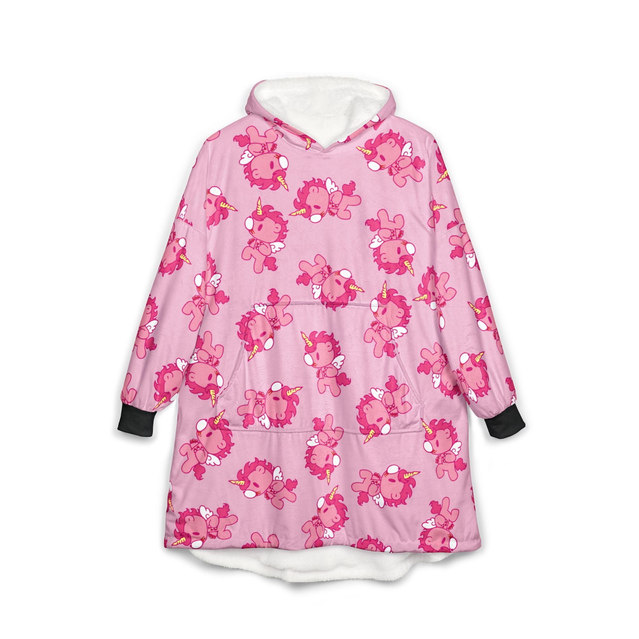 Fire Horse Gloomy Unisex Hooded Blanket