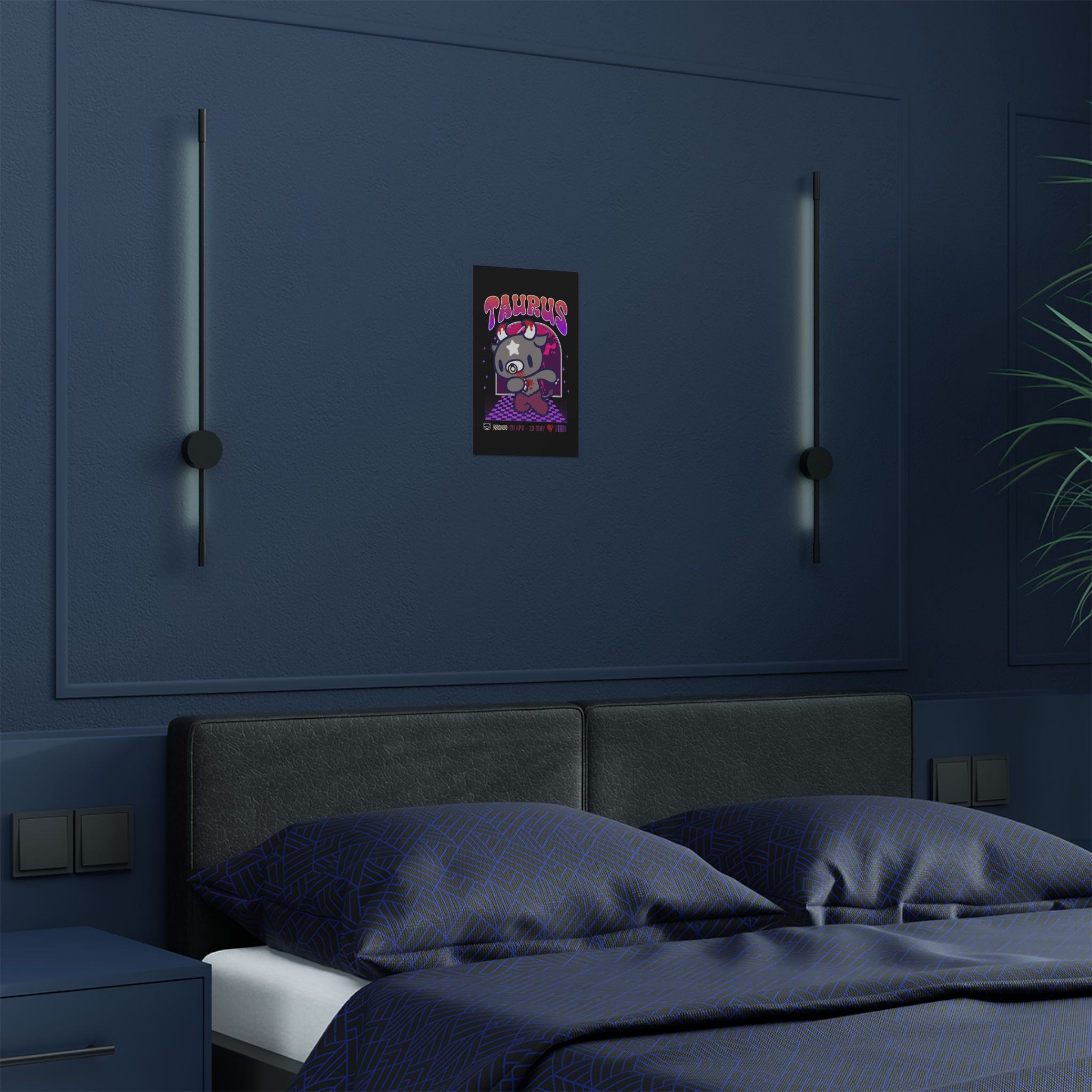 Gloomy Taurus Zodiac Satin Posters (300gsm)