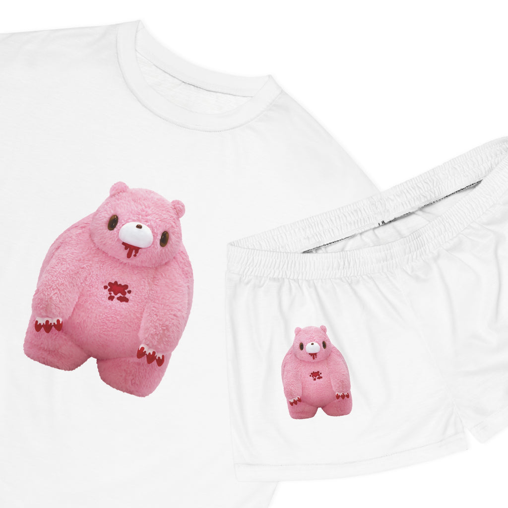 Chubby Gloomy Bear Y2K - Women's Short Pajama Set (AOP)