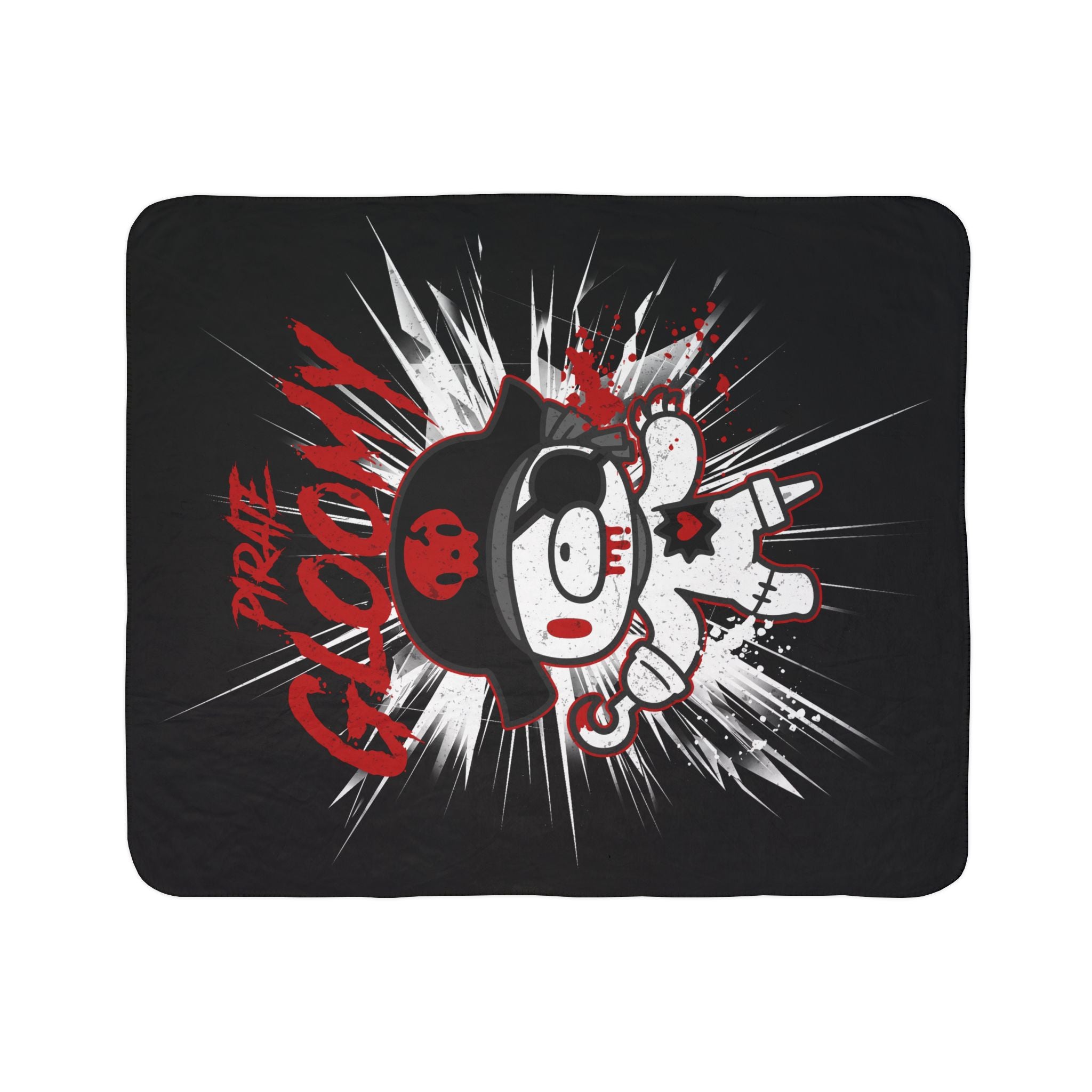 Pirate Gloomy Bear halloween Fleece Sherpa Blanket