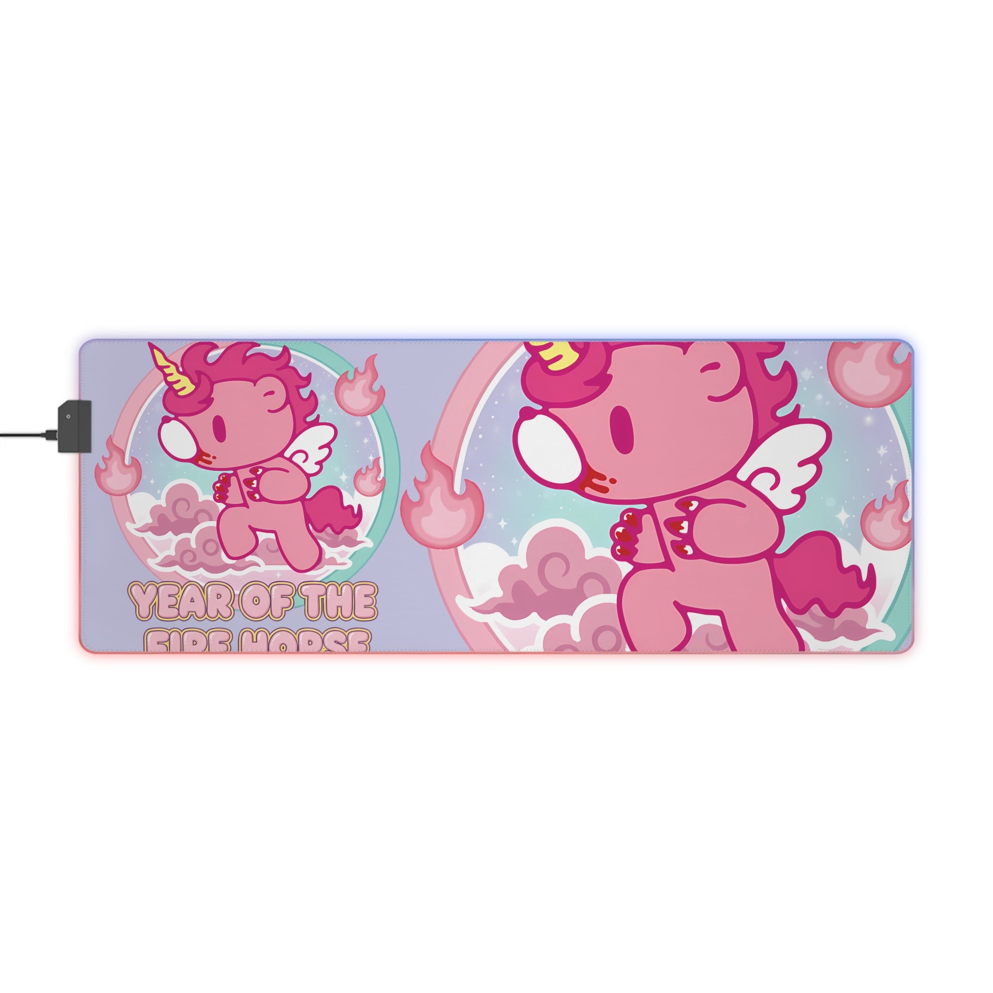 Fire Horse Gloomy Bear LED Gaming Mouse Pad
