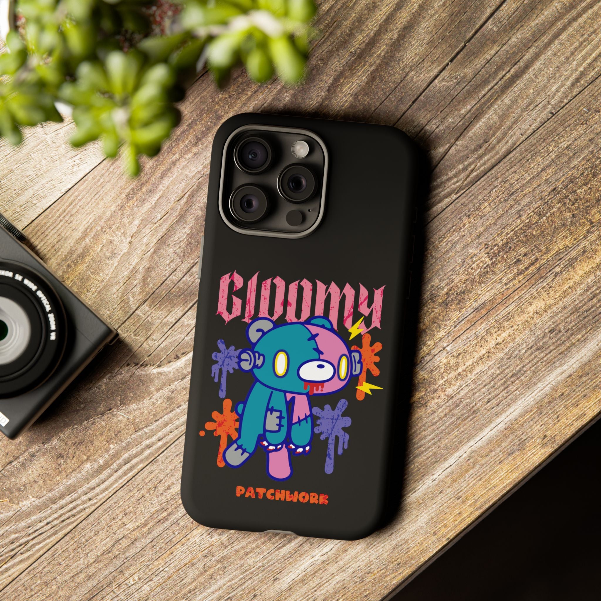 gloomy bear Halloween patchwork Phone Case