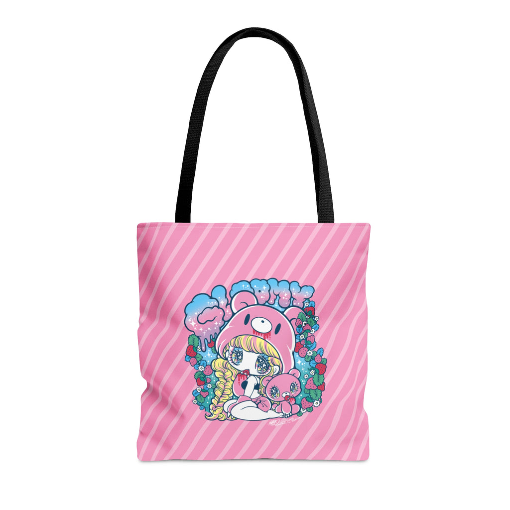 YURIE SEKIYA x GLOOMY BEAR ⭐️  GLOOMY-GIRL STRAWBERRY Tote Bag