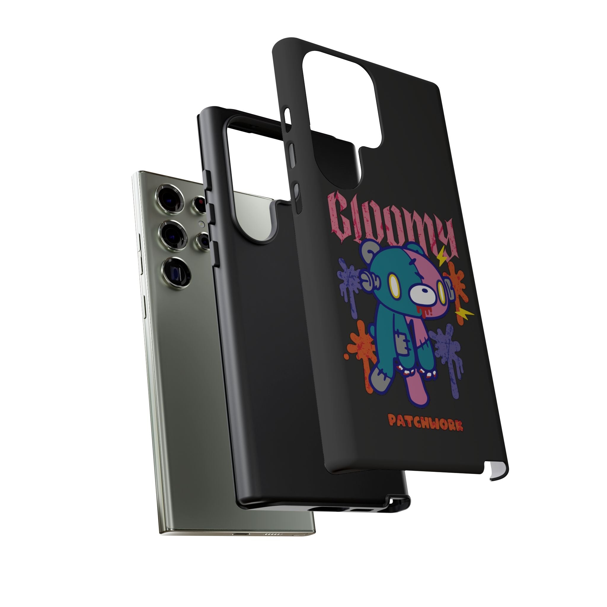 gloomy bear Halloween patchwork Phone Case