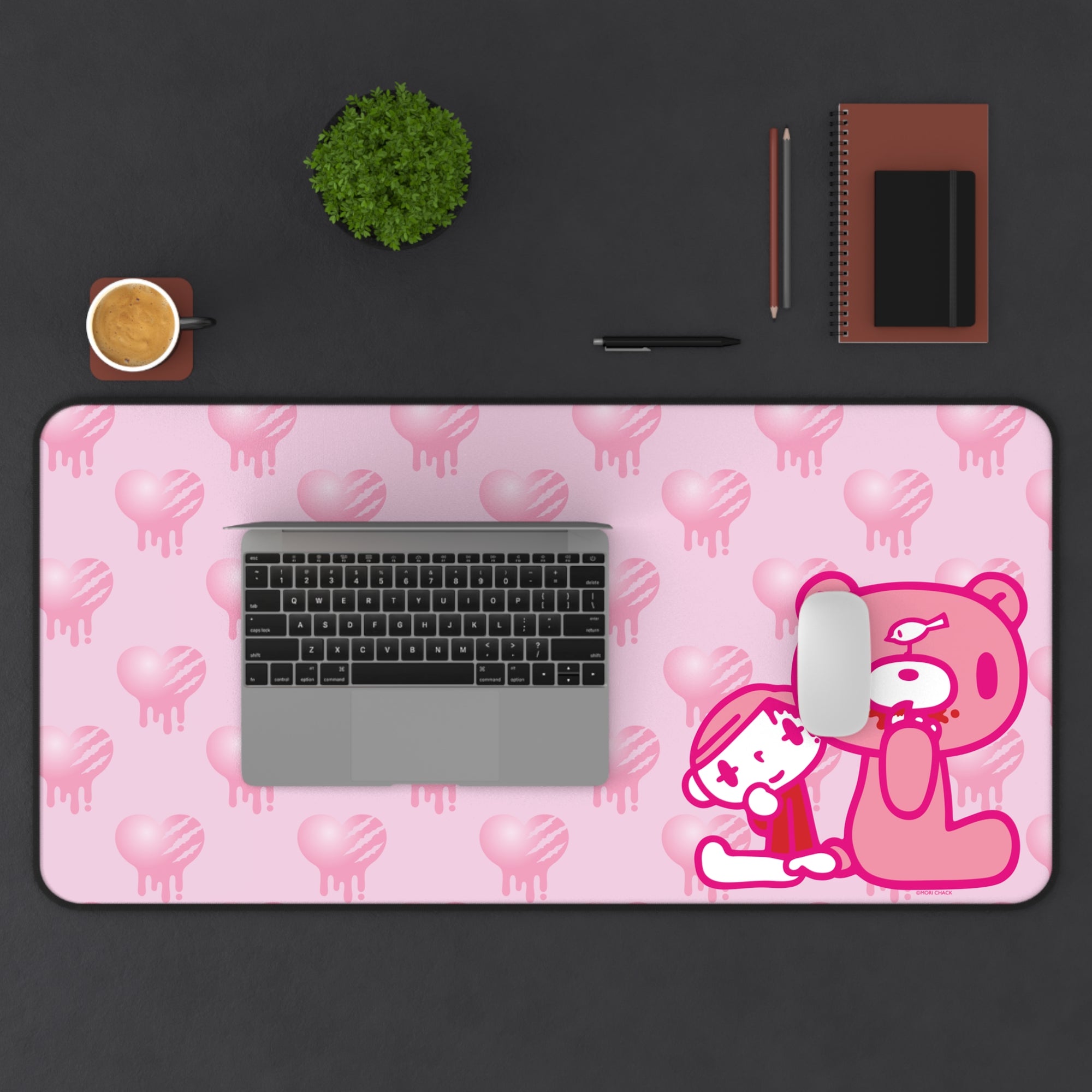Gloomy & Pity - Pink Desk Mat