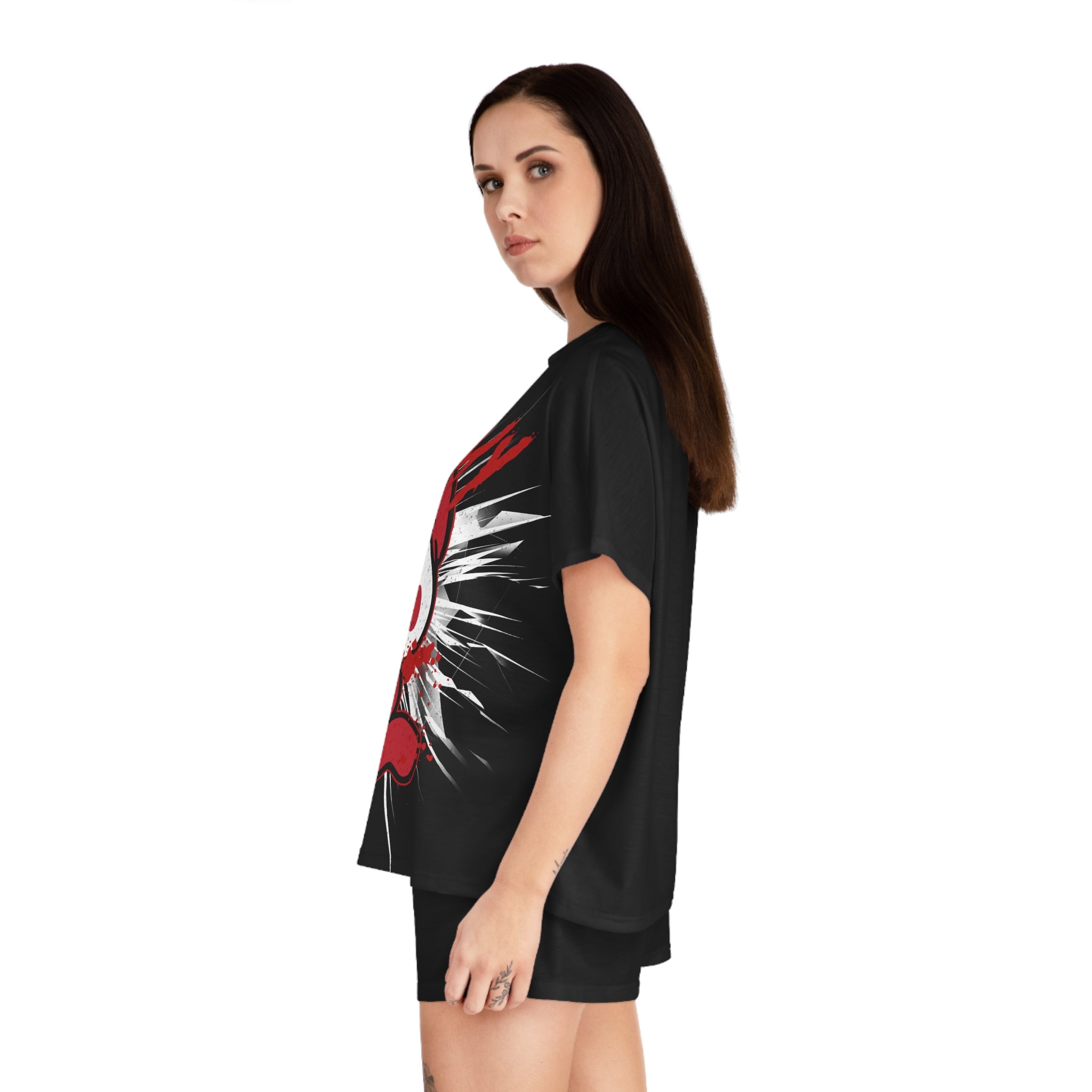 Devil Gloomy Halloween - Women's Short Pajama Set (AOP)