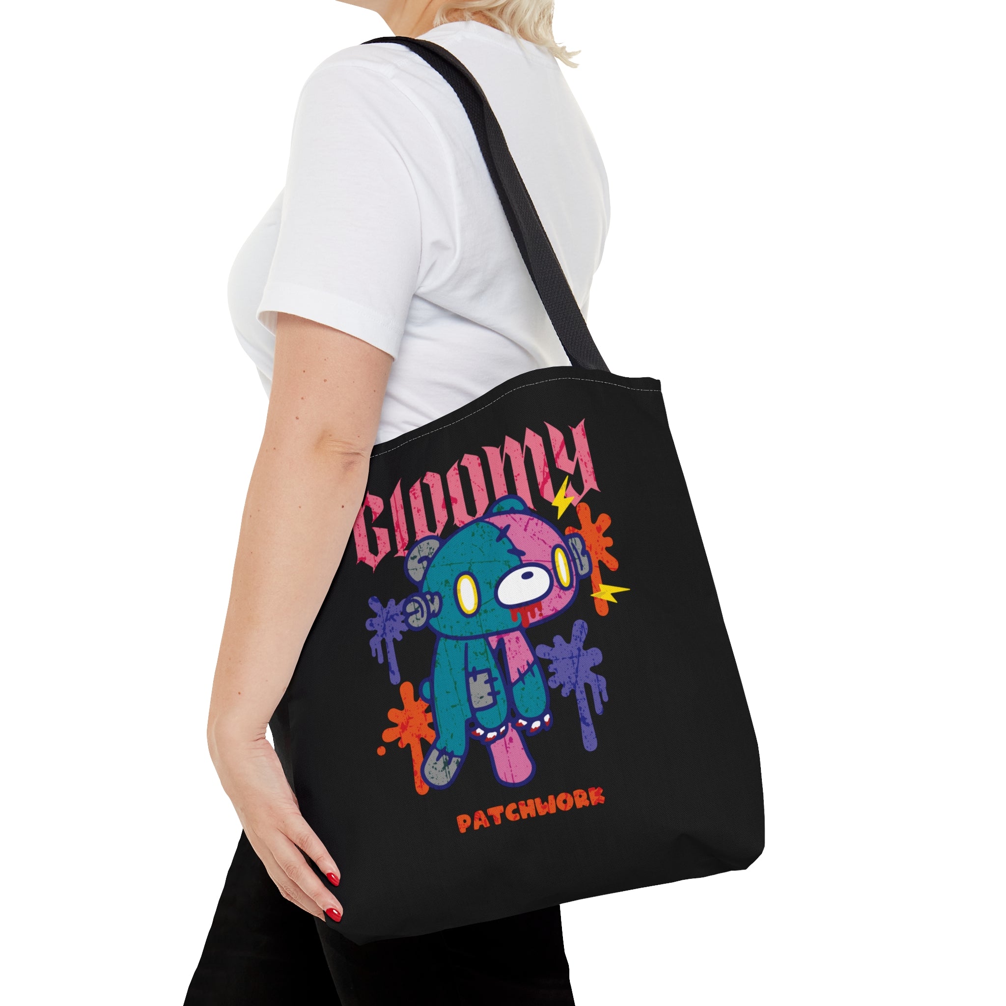 Gloomy Halloween Patchwork Tote Bag