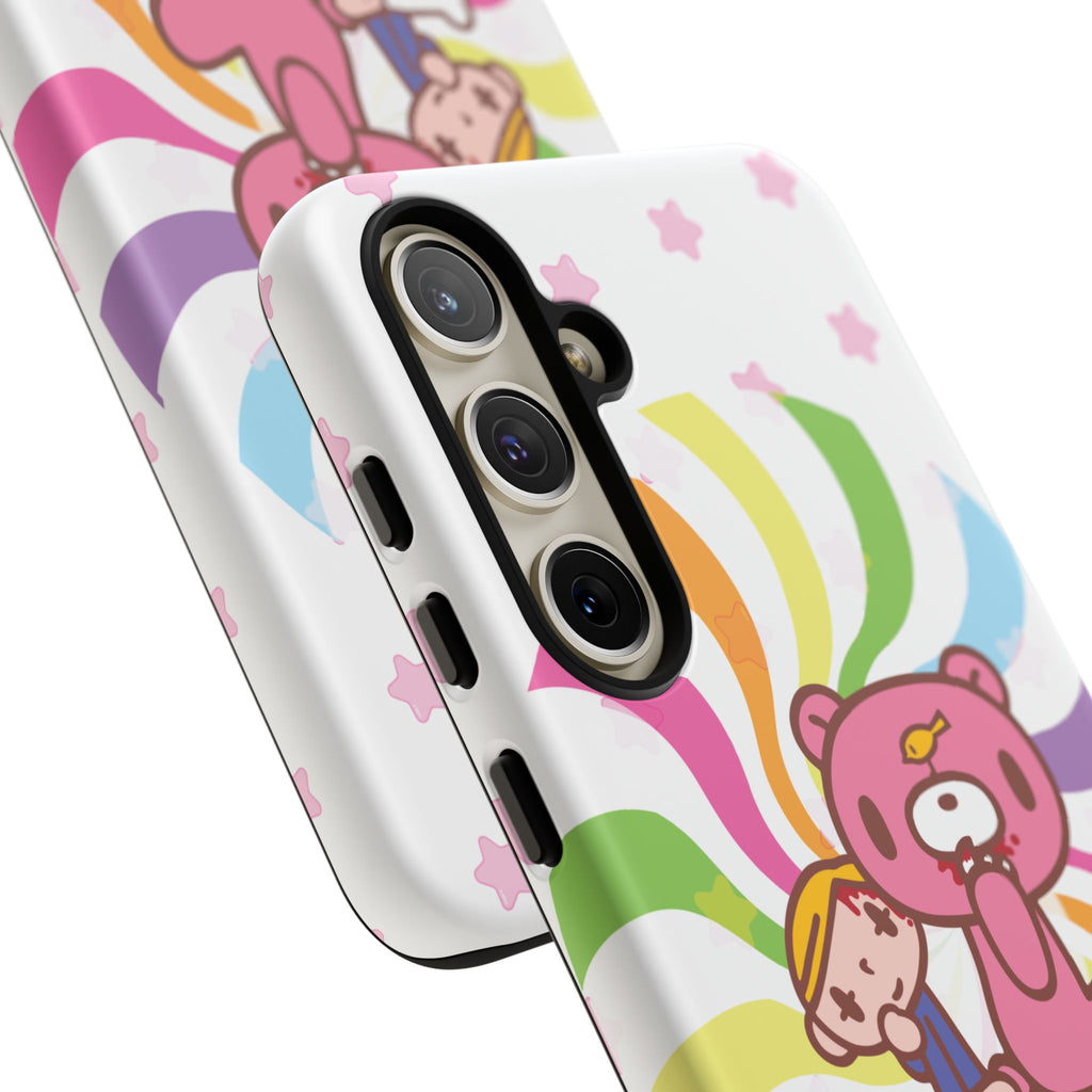 Swirly Rainbow Gloomy Bear - Tough Phone Case