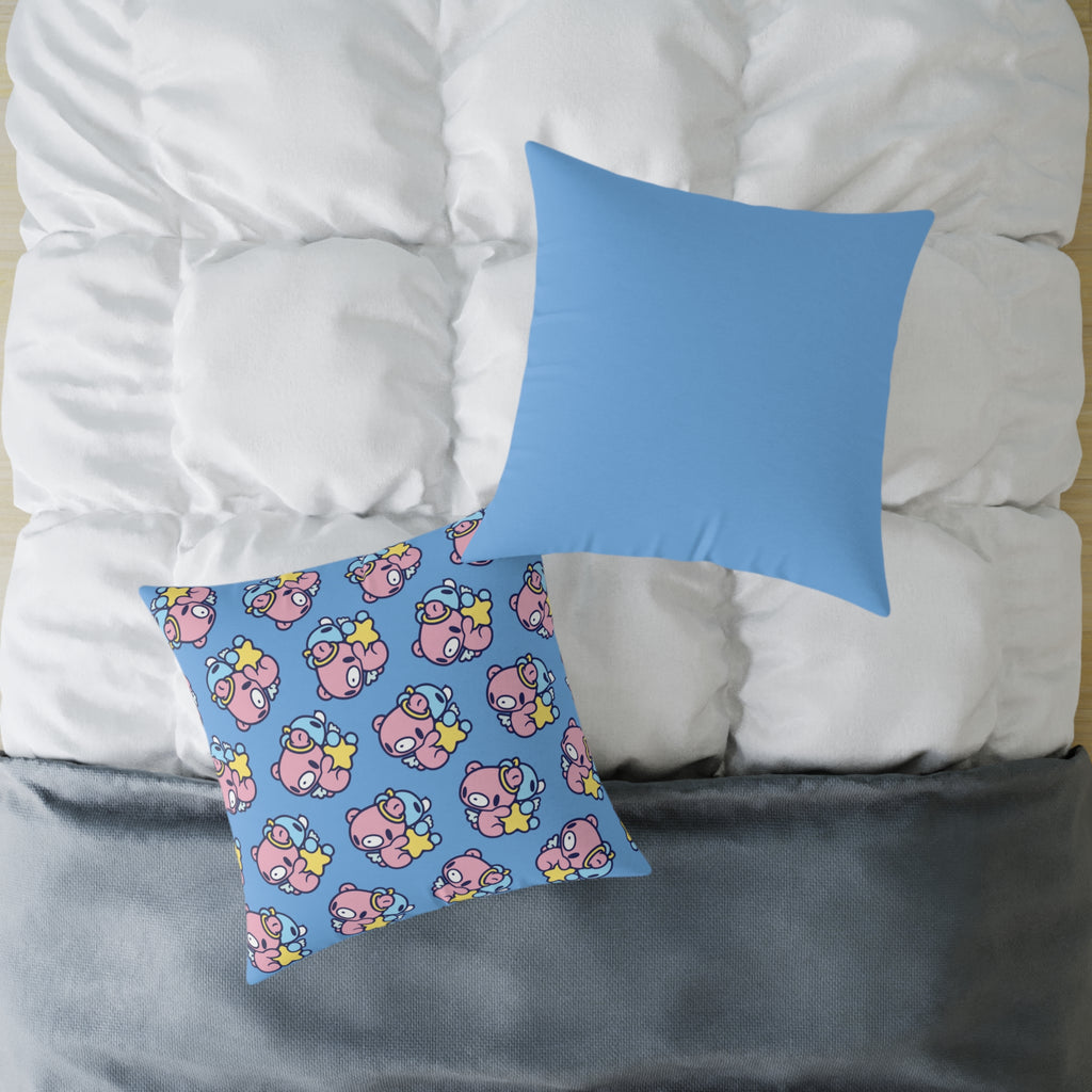 Gloomy Gemini Zodiac Square Poly Canvas Pillow