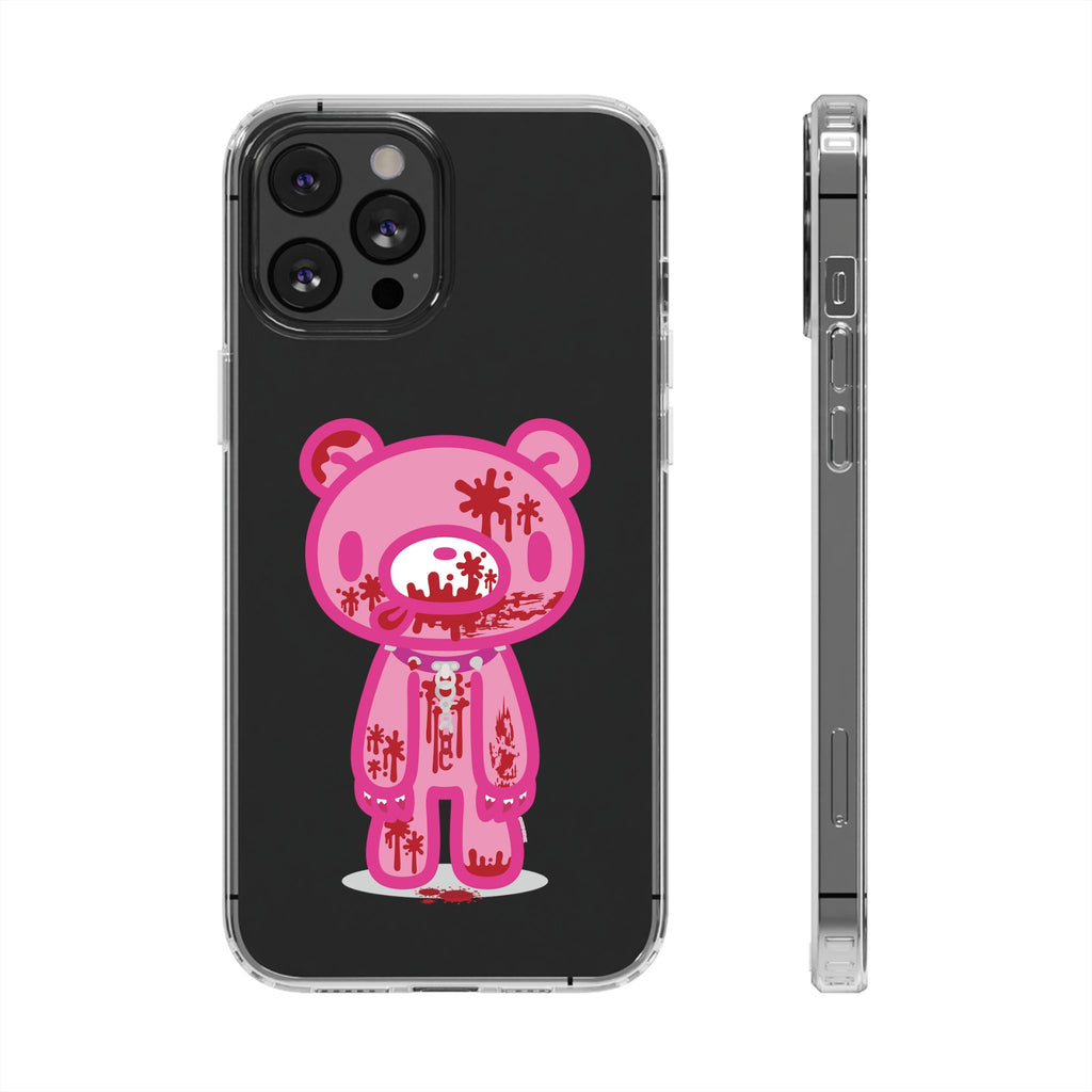 Pink Gloomy Bear Bloody - Clear Phone Case