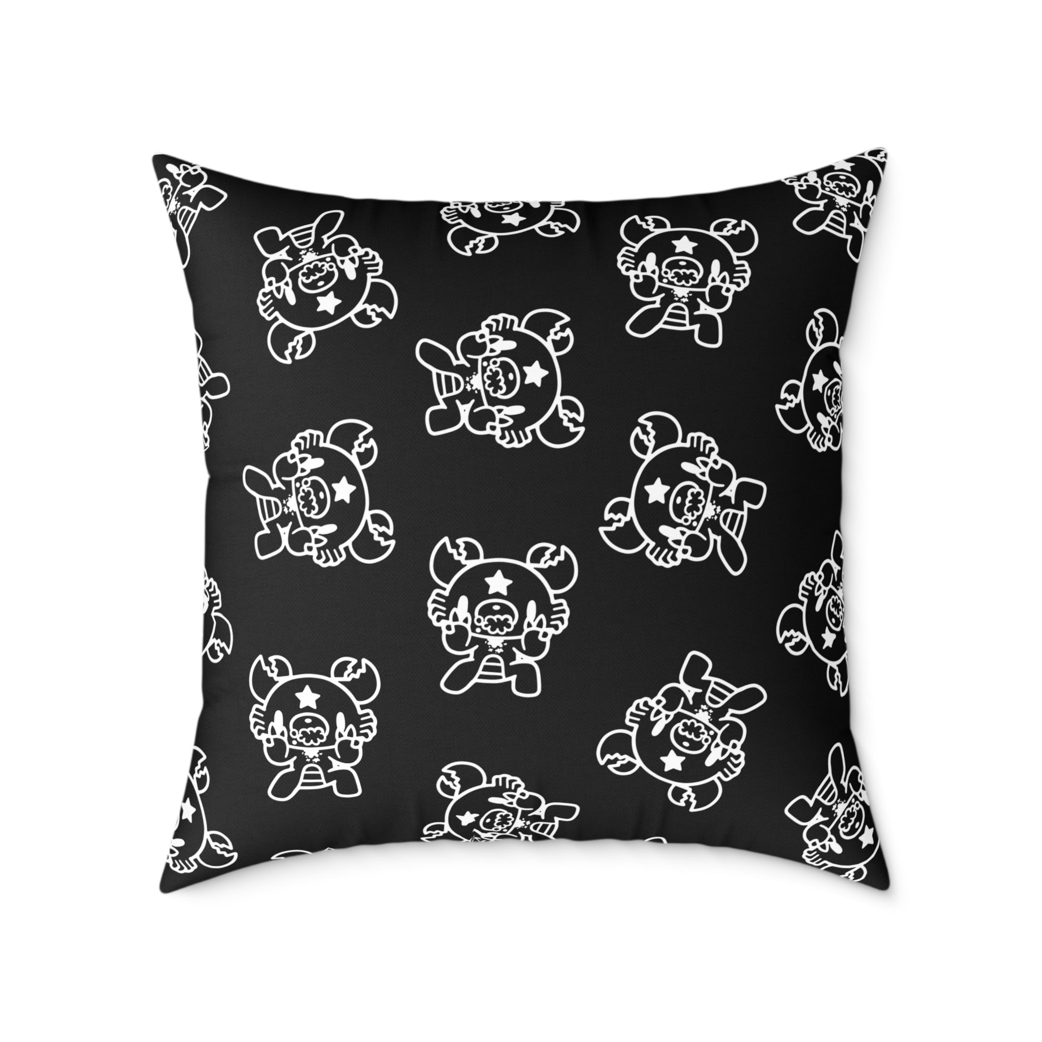 Gloomy Cancer Zodiac Square Poly Canvas Pillow