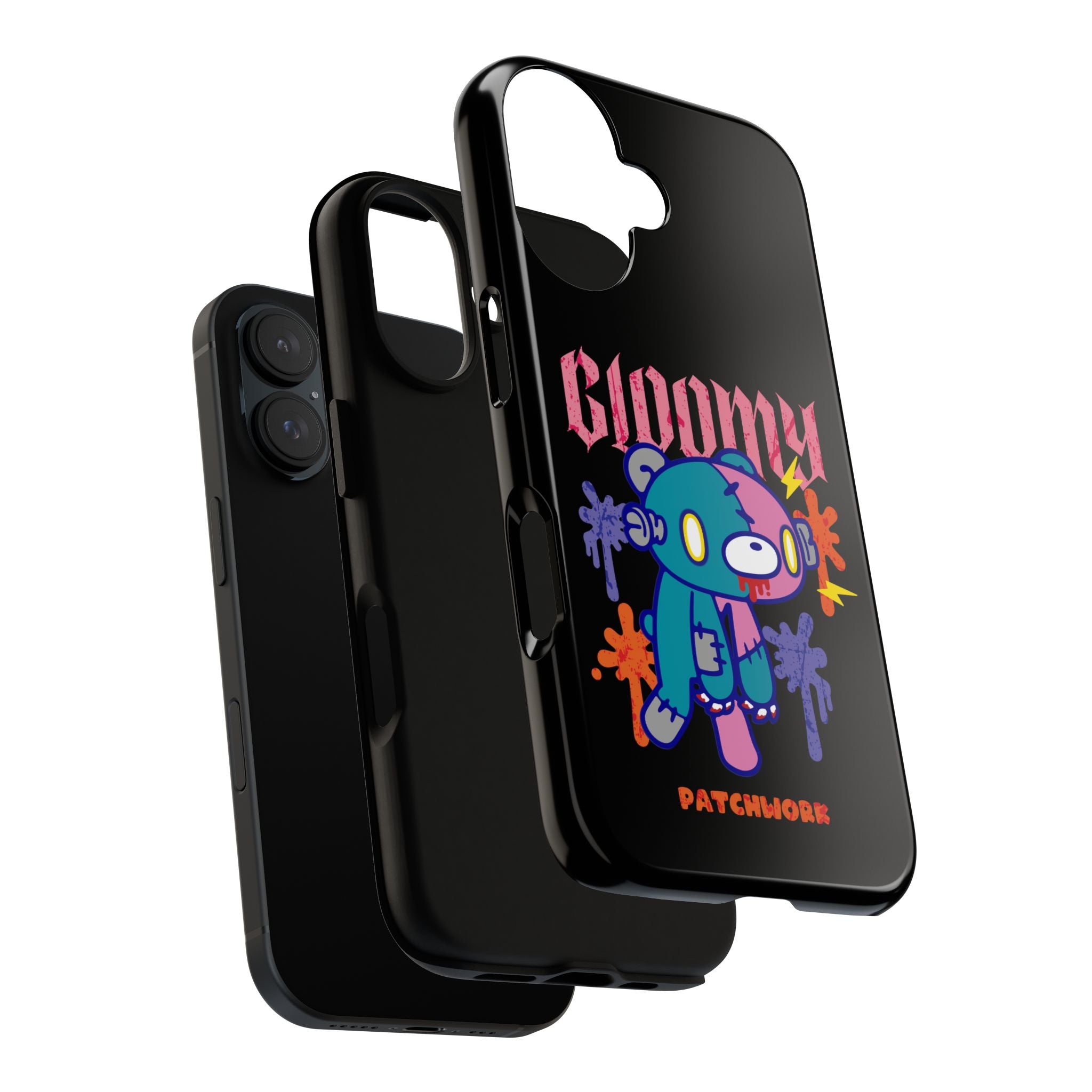 gloomy bear Halloween patchwork Phone Case