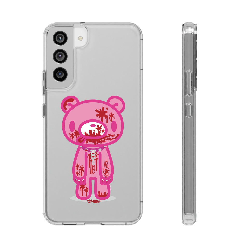 Pink Gloomy Bear Bloody - Clear Phone Case