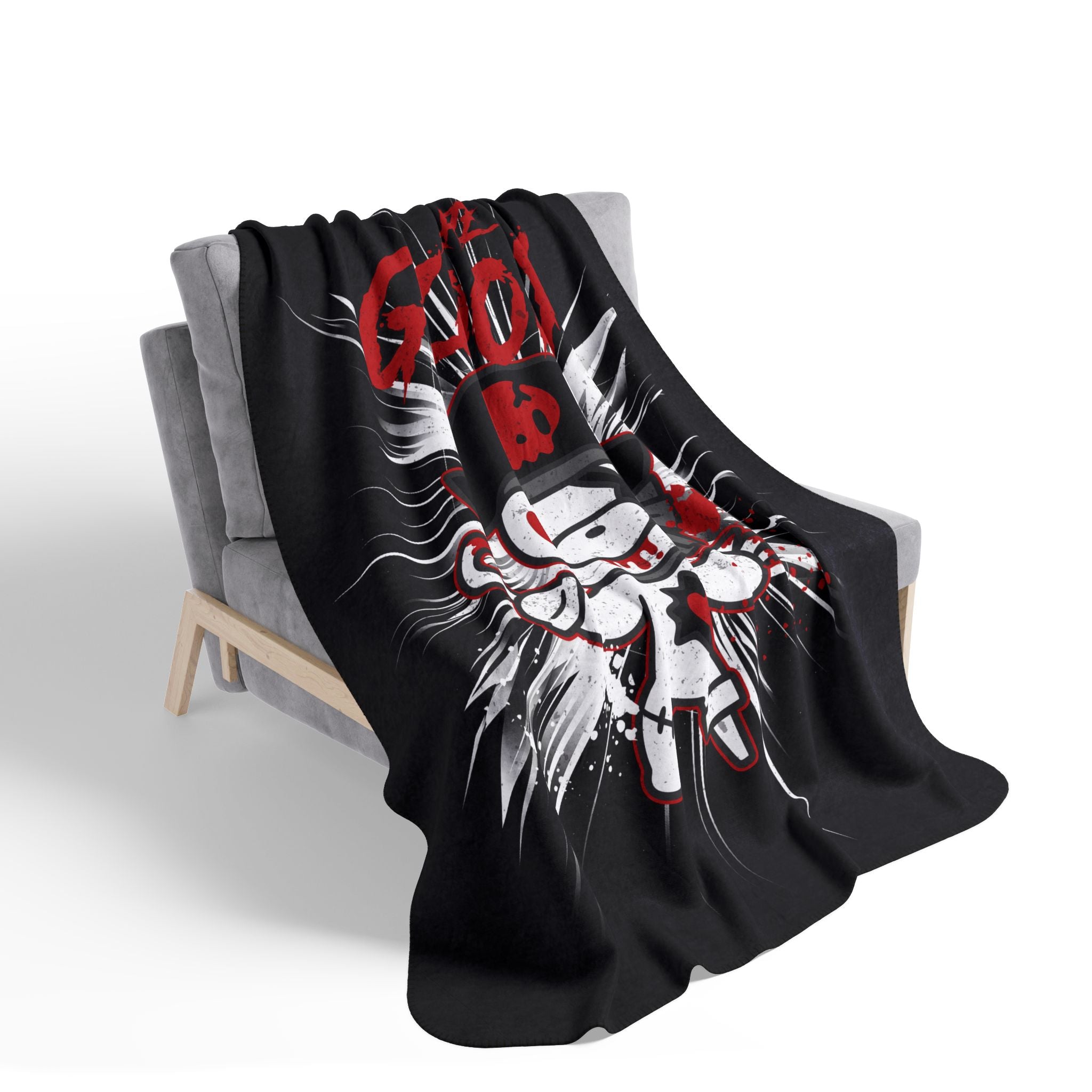 Pirate Gloomy Bear halloween Fleece Sherpa Blanket