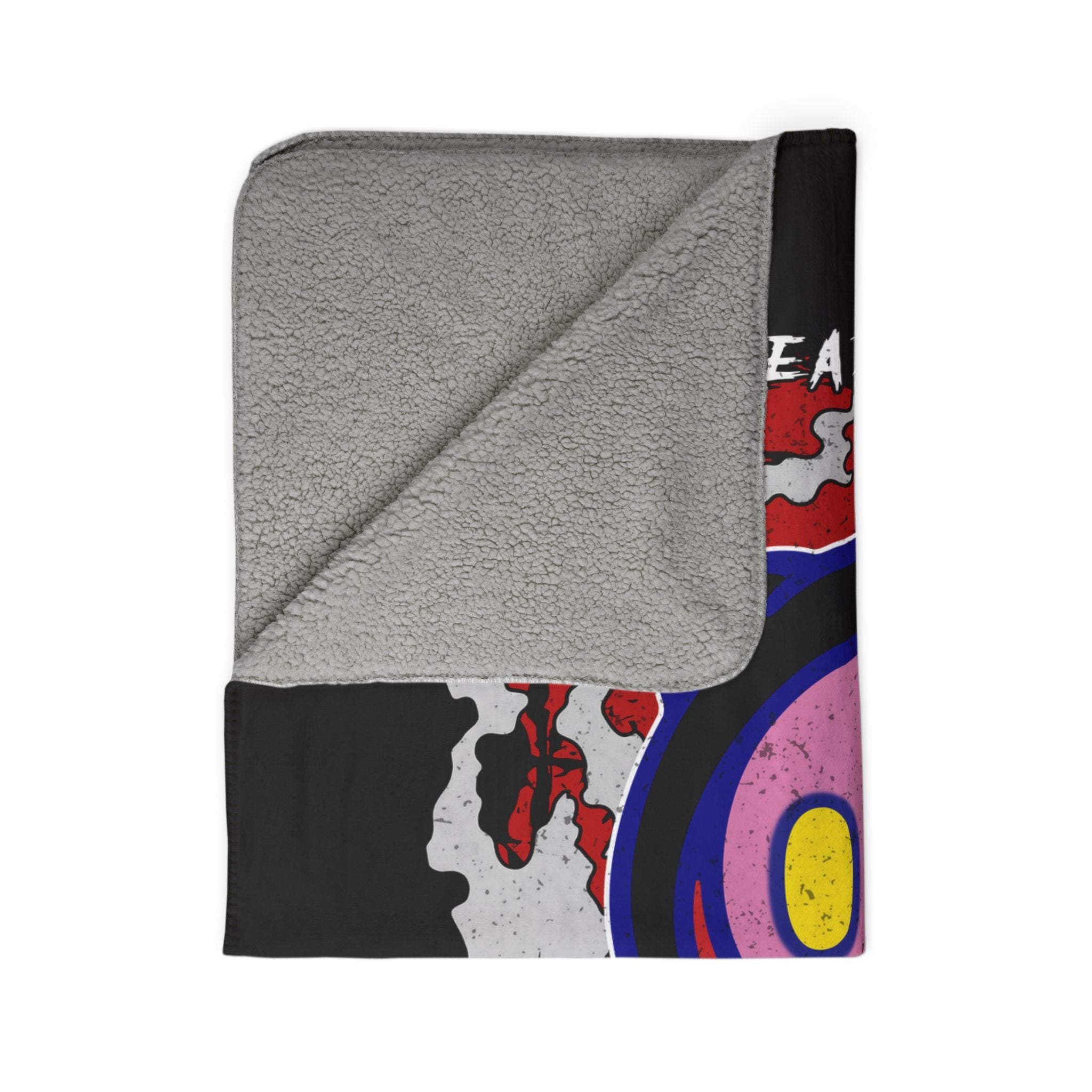 Grim Reaper Gloomy Bear halloween Fleece Sherpa Blanket