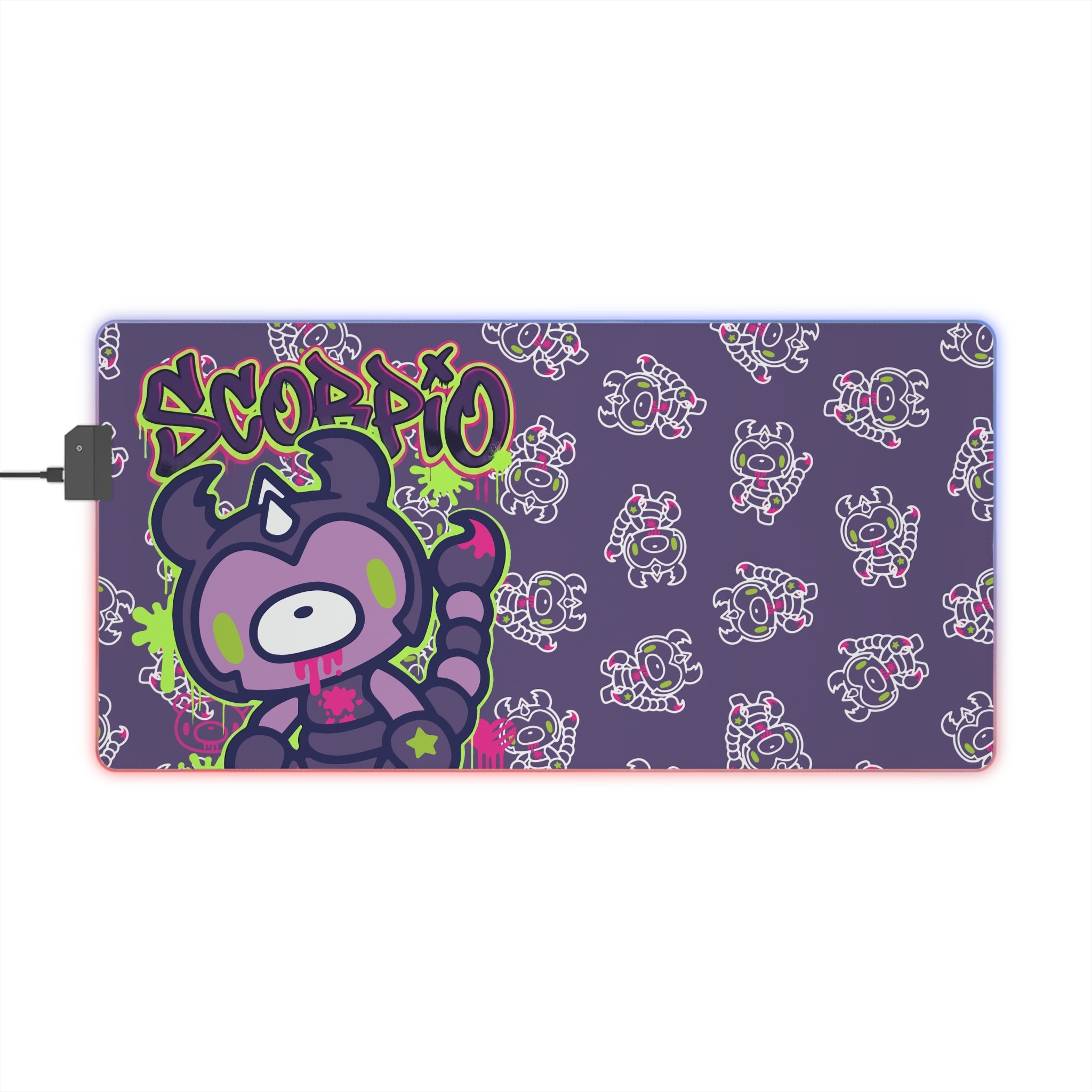 Scorpio Zodiac  Gloomy Bear LED Gaming Mouse Pad