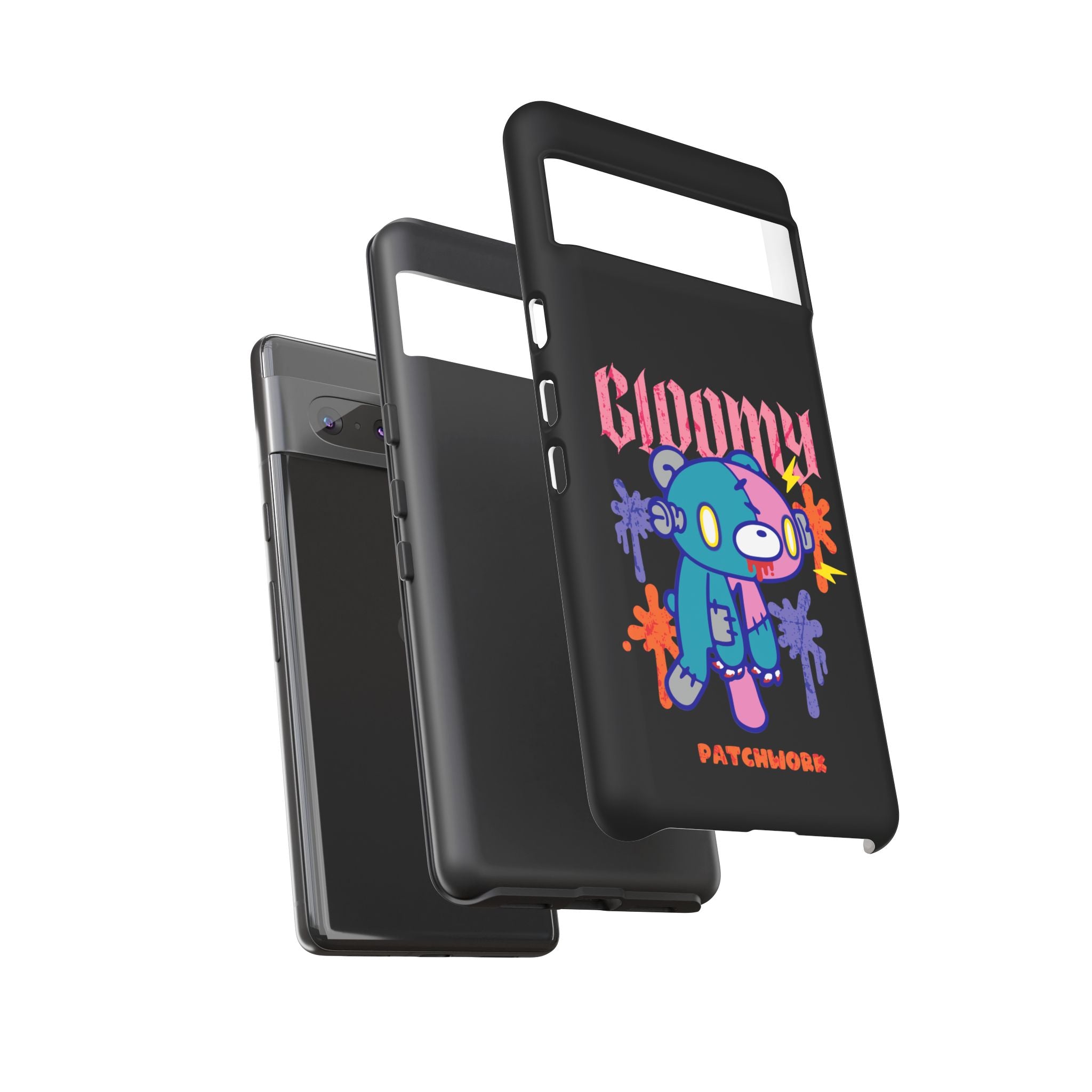 gloomy bear Halloween patchwork Phone Case
