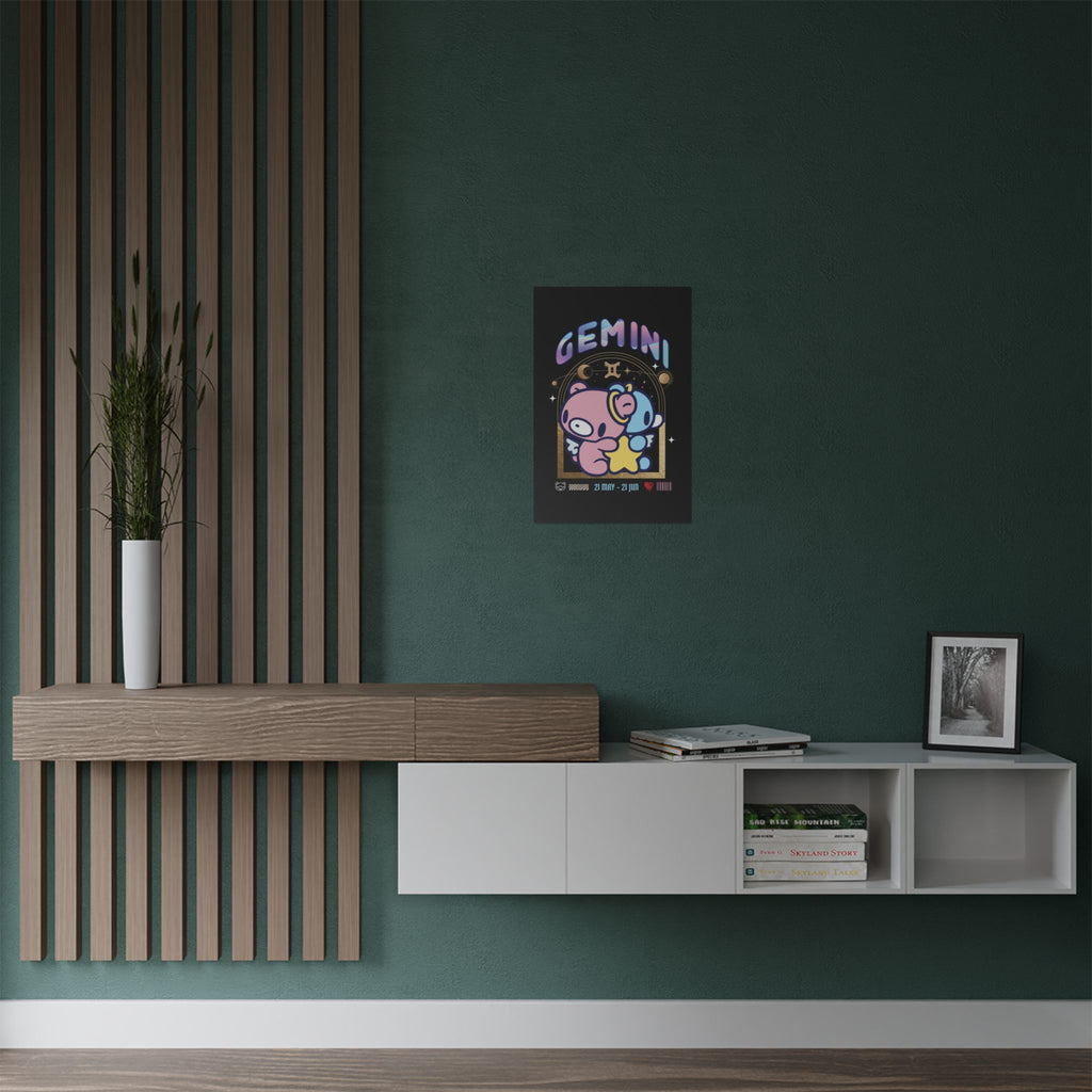 Gloomy gemini Zodiac Satin Posters (300gsm)