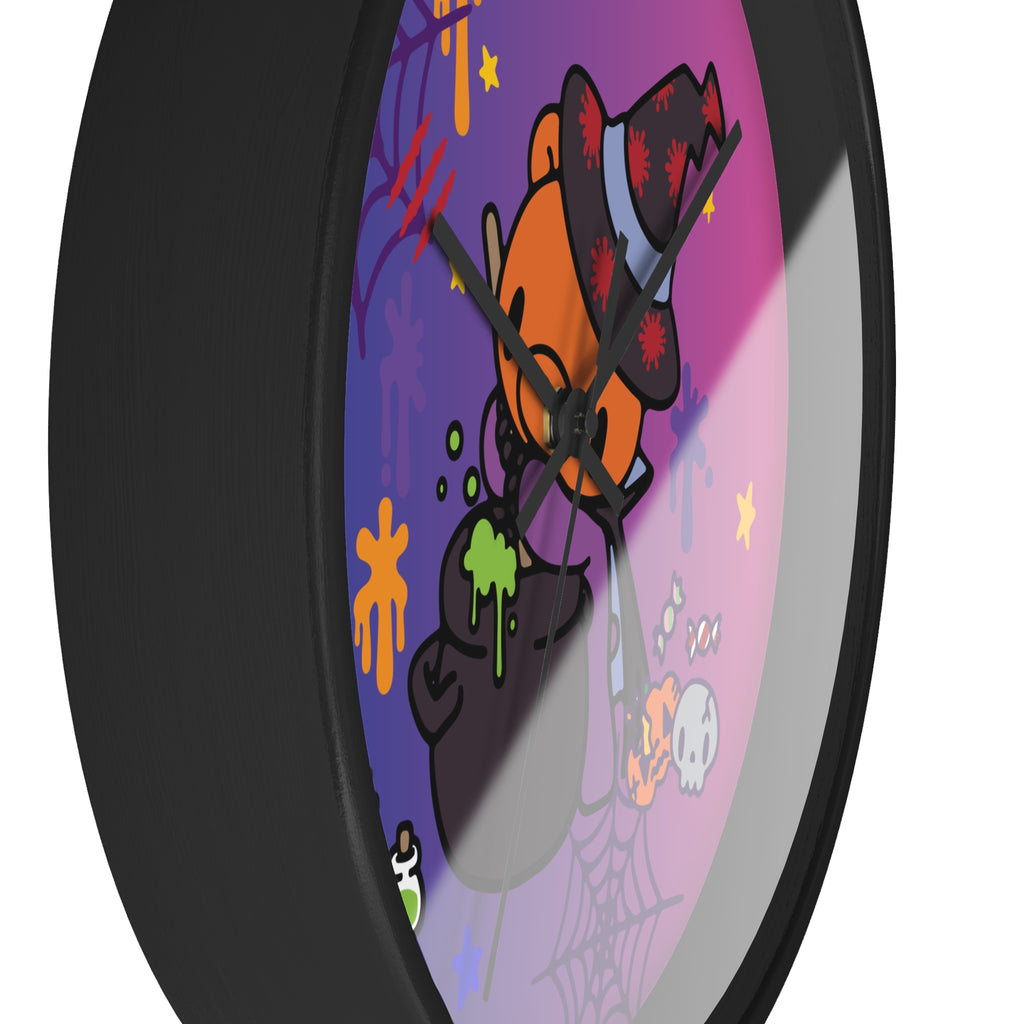 Gloomy Bear Halloween Witch Wall Clock - 2024