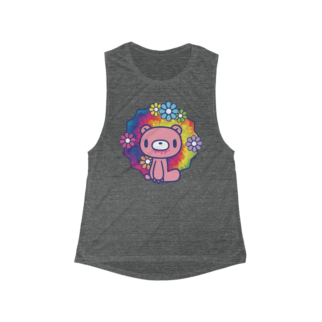 Gloomy Bear Flower Power Flowy Scoop Muscle Tank