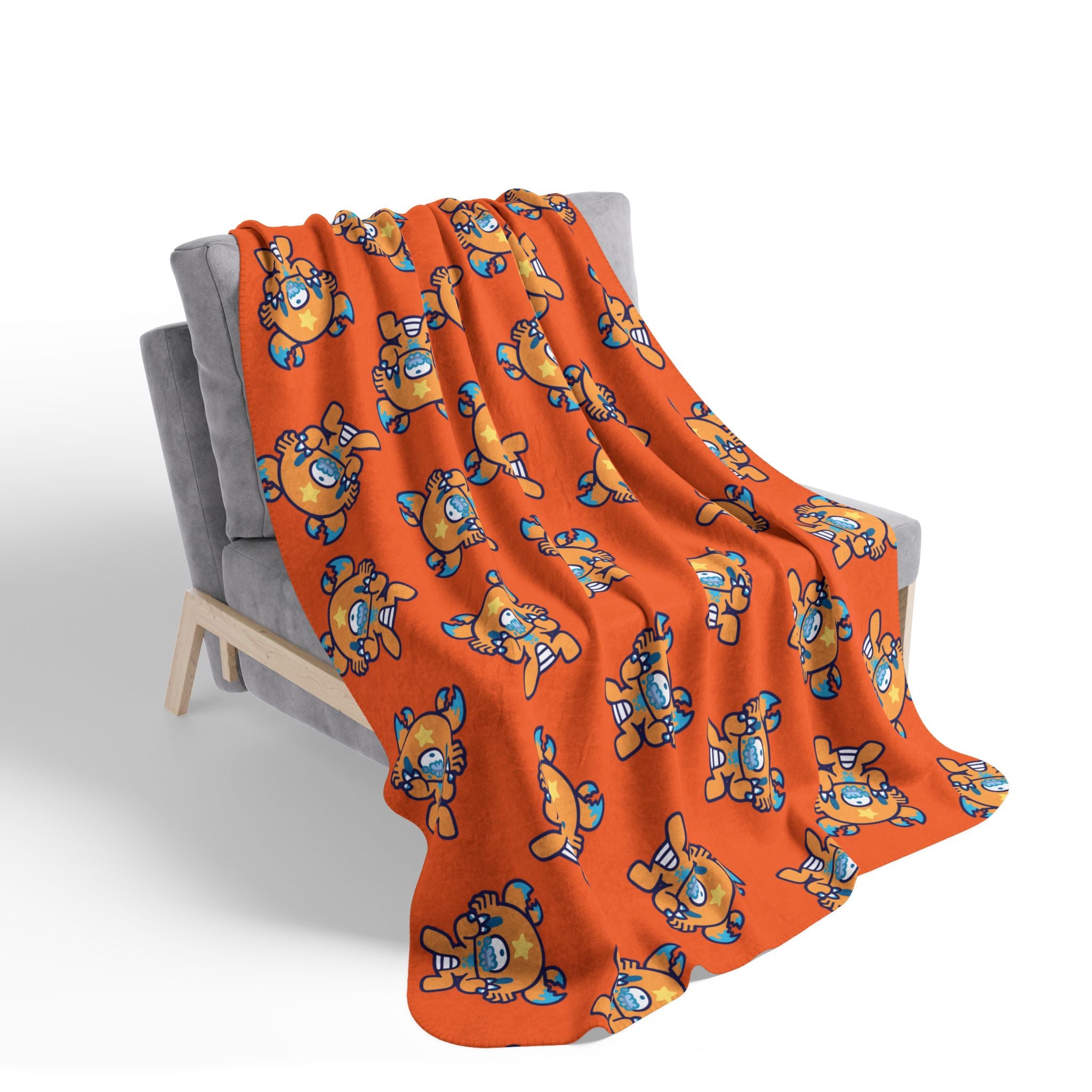 Gloomy Bear Cancer Zodiac Fleece Sherpa Blanket