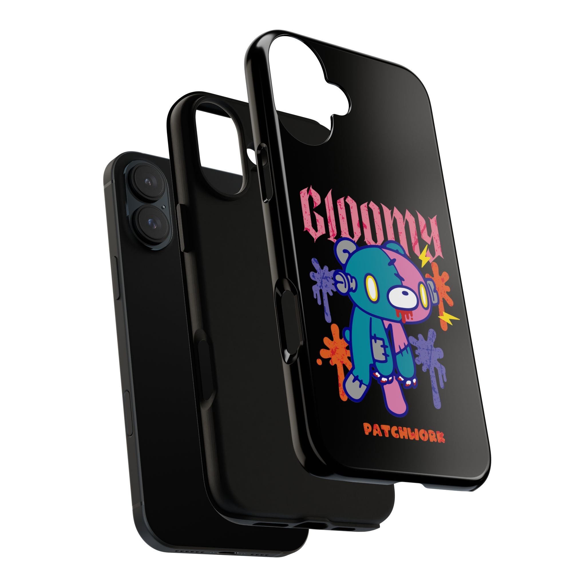 gloomy bear Halloween patchwork Phone Case