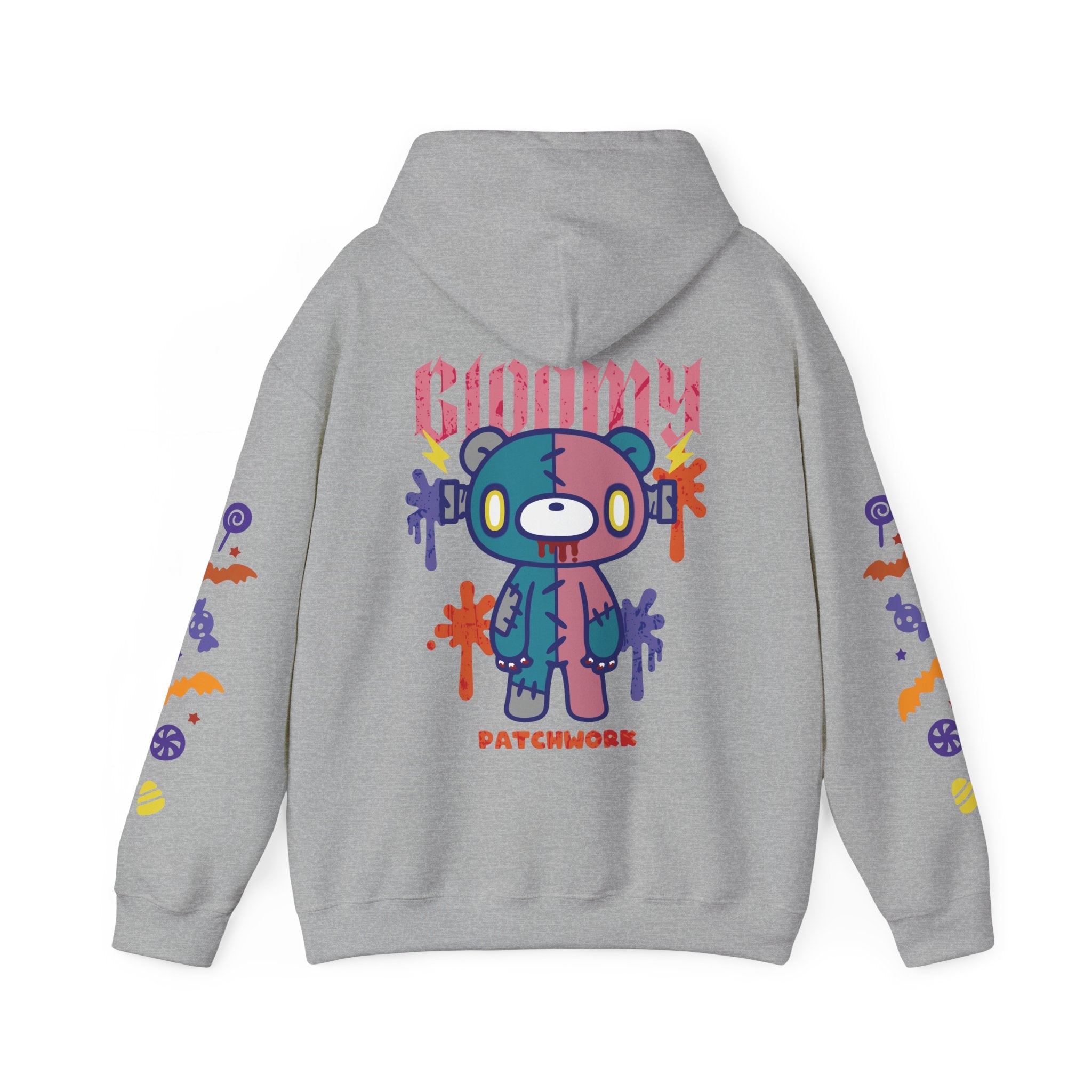 Halloween Patchwork Gloomy Bear Hoodie