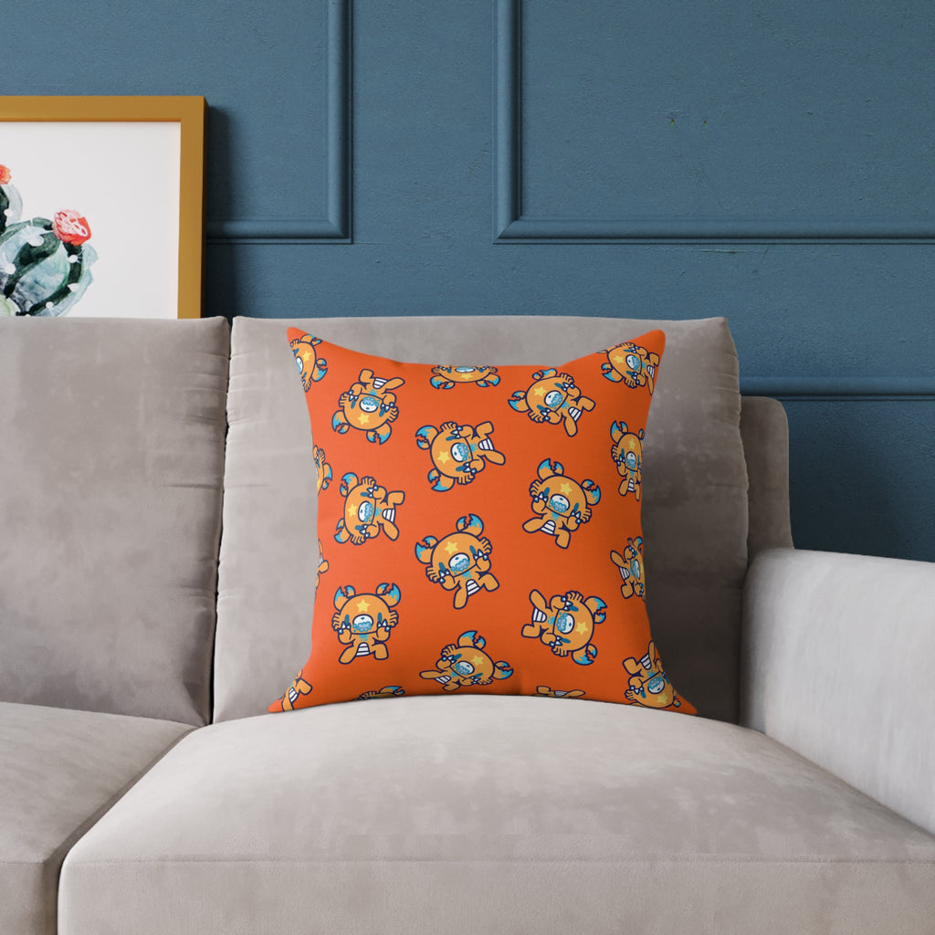 Gloomy Cancer Zodiac Square Poly Canvas Pillow