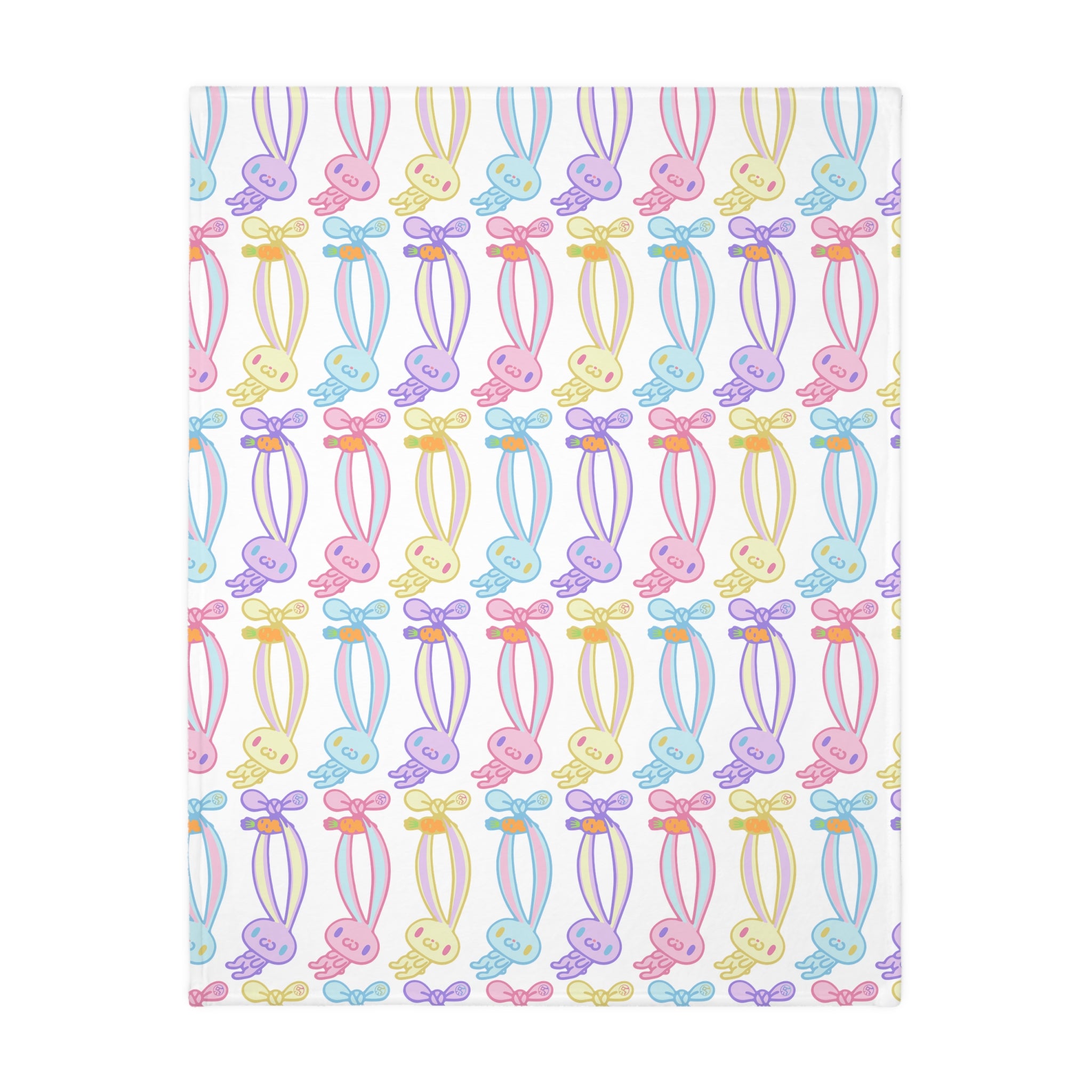 Pastel All Purpose Bunny Velveteen Microfiber Blanket