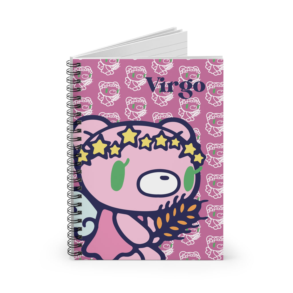 Virgo Zodiac Gloomy Bear Spiral Notebook