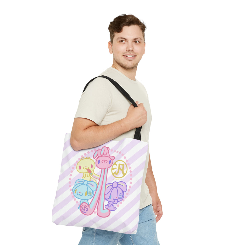 Group Pastel All Purpose Bunny Tote Bag