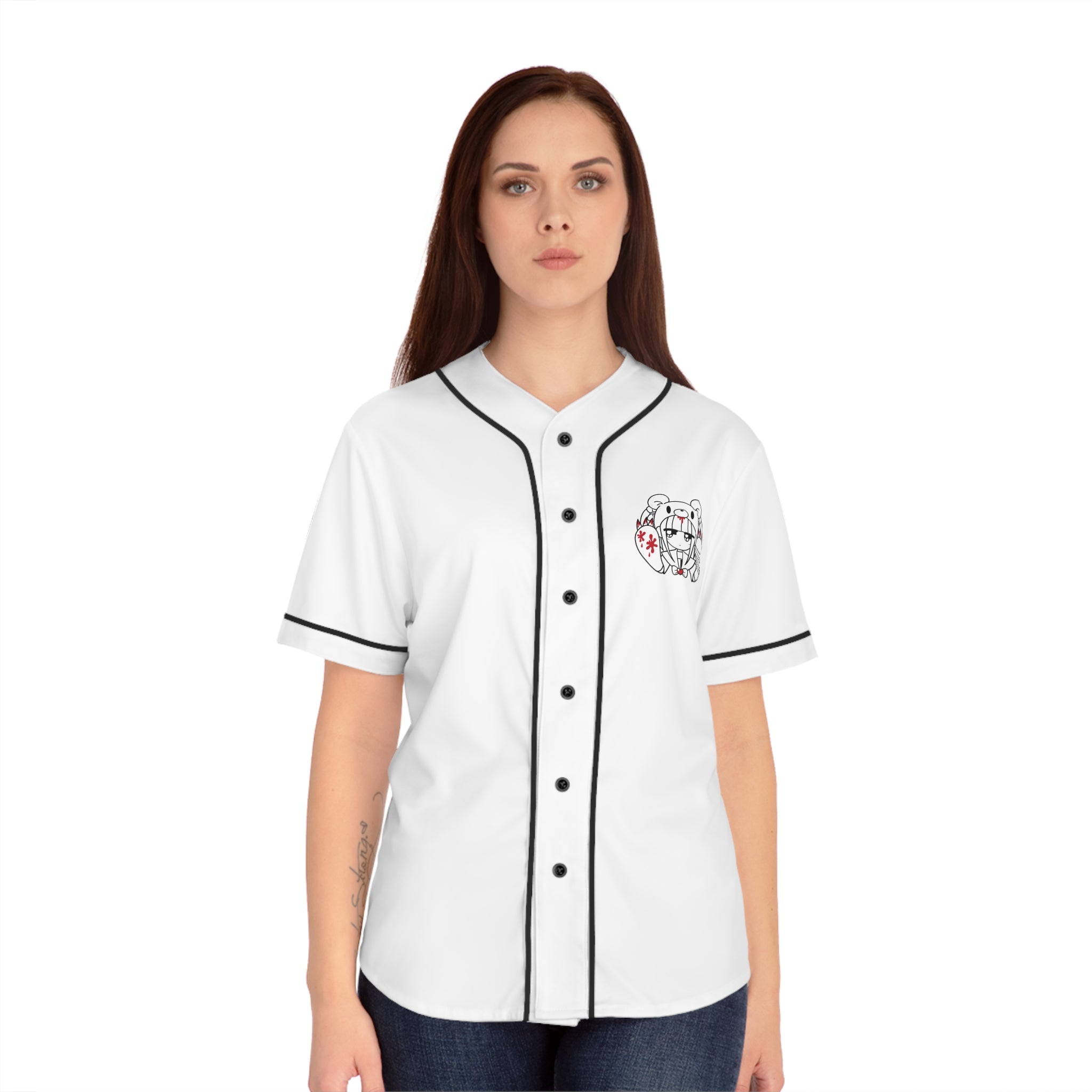 Menhera x Gloomy Bear Women's Baseball Jersey (AOP)