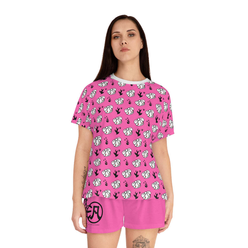 All Purpose Bunny Y2K [PINK] - Women's AOP Pajama Set