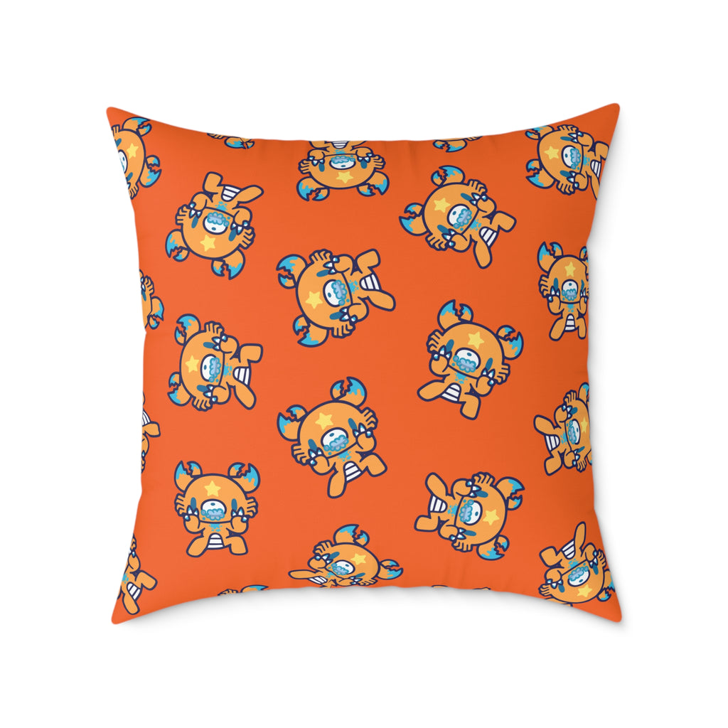 Gloomy Cancer Zodiac Square Poly Canvas Pillow