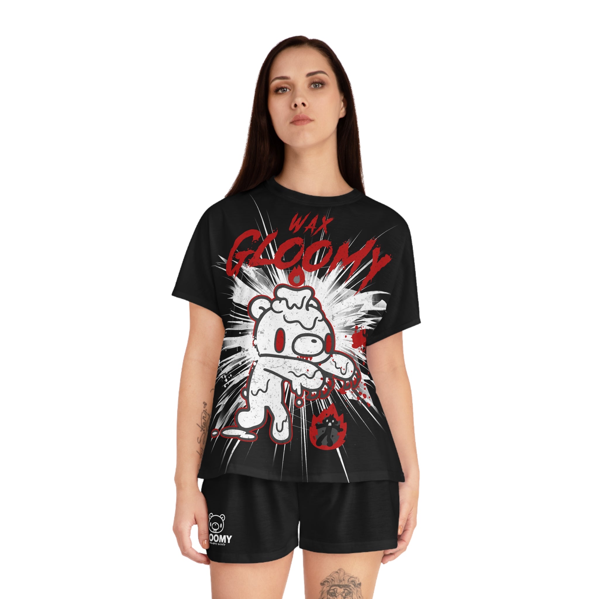 Wax Gloomy Halloween - Women's Short Pajama Set (AOP)