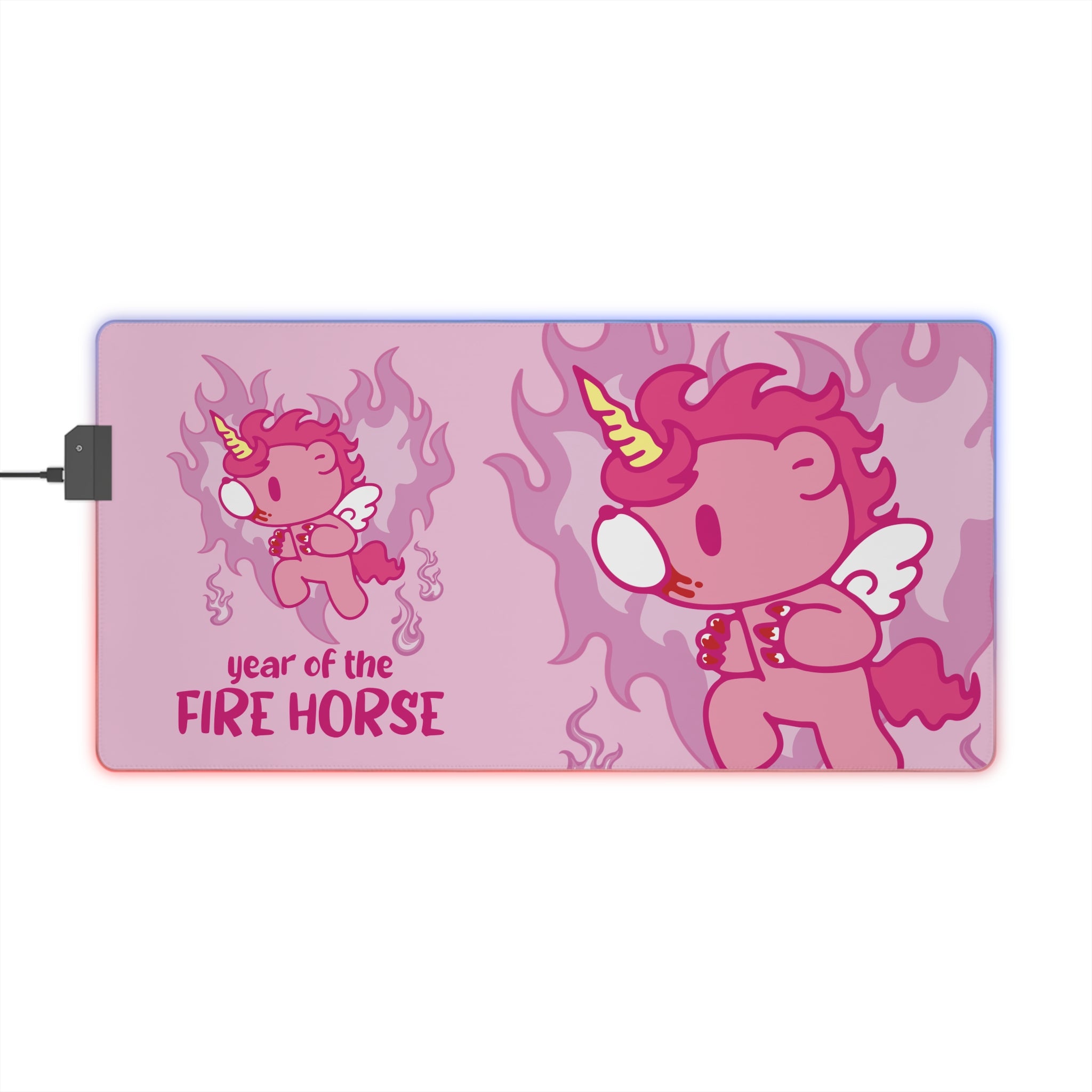 Fire Horse Gloomy Bear LED Gaming Mouse Pad