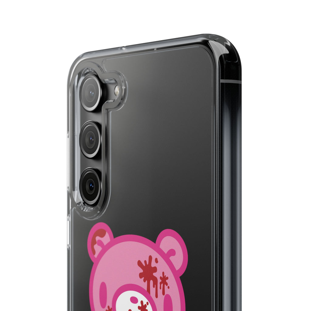 Pink Gloomy Bear Bloody - Clear Phone Case