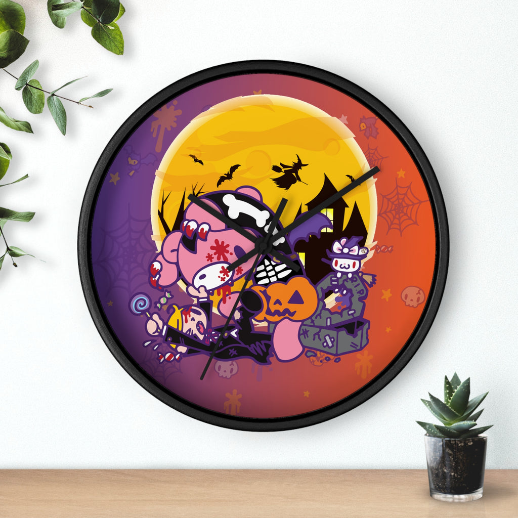 Gloomy Bear Halloween SpookyVille Wall Clock - 2024