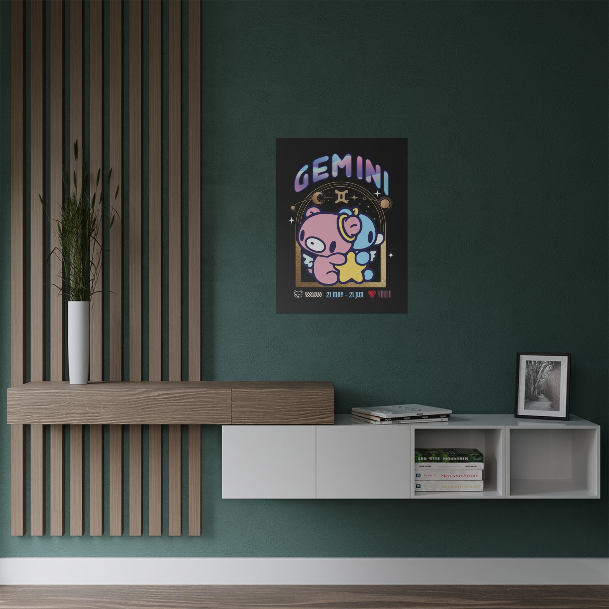 Gloomy gemini Zodiac Satin Posters (300gsm)