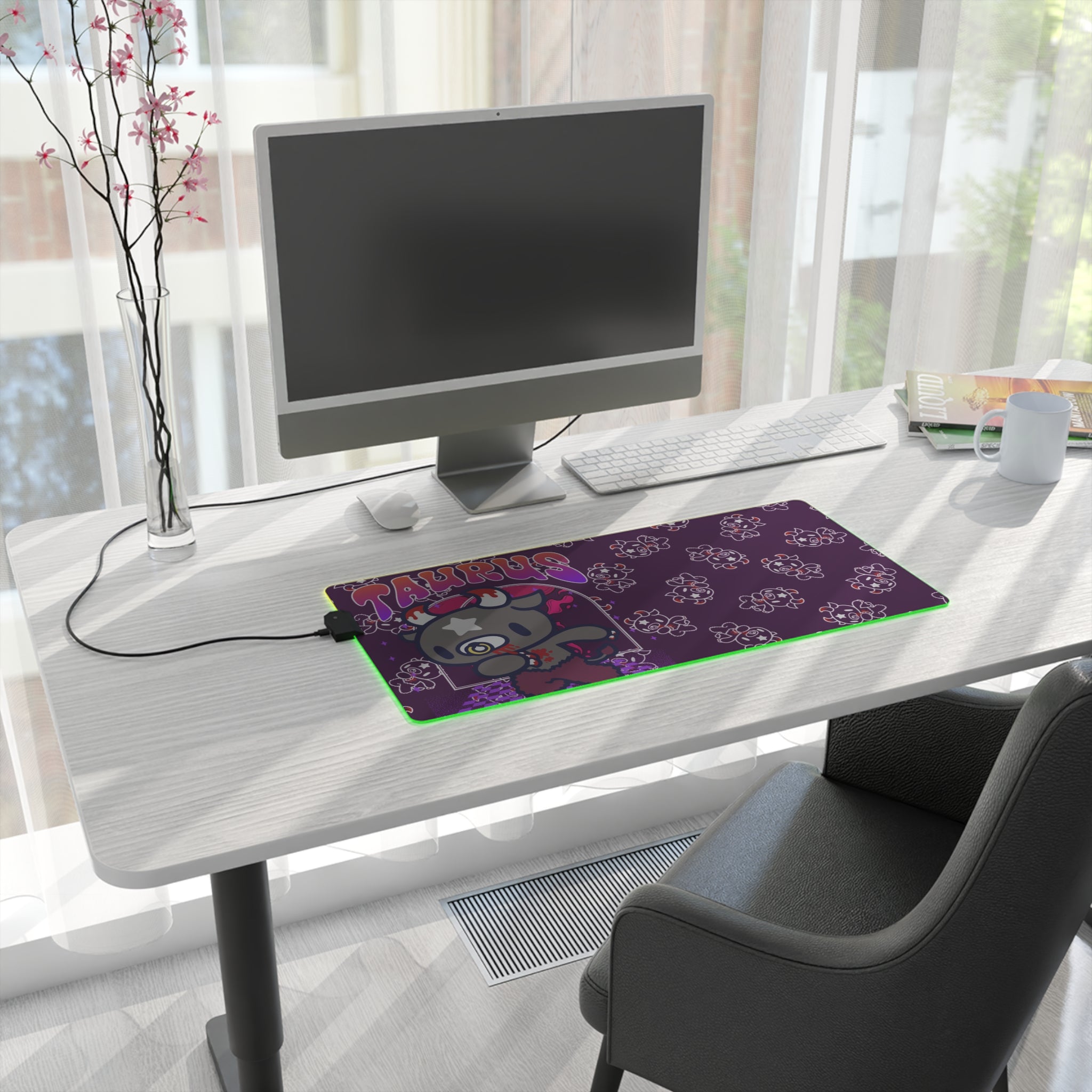 Taurus Zodiac  Gloomy Bear LED Gaming Mouse Pad