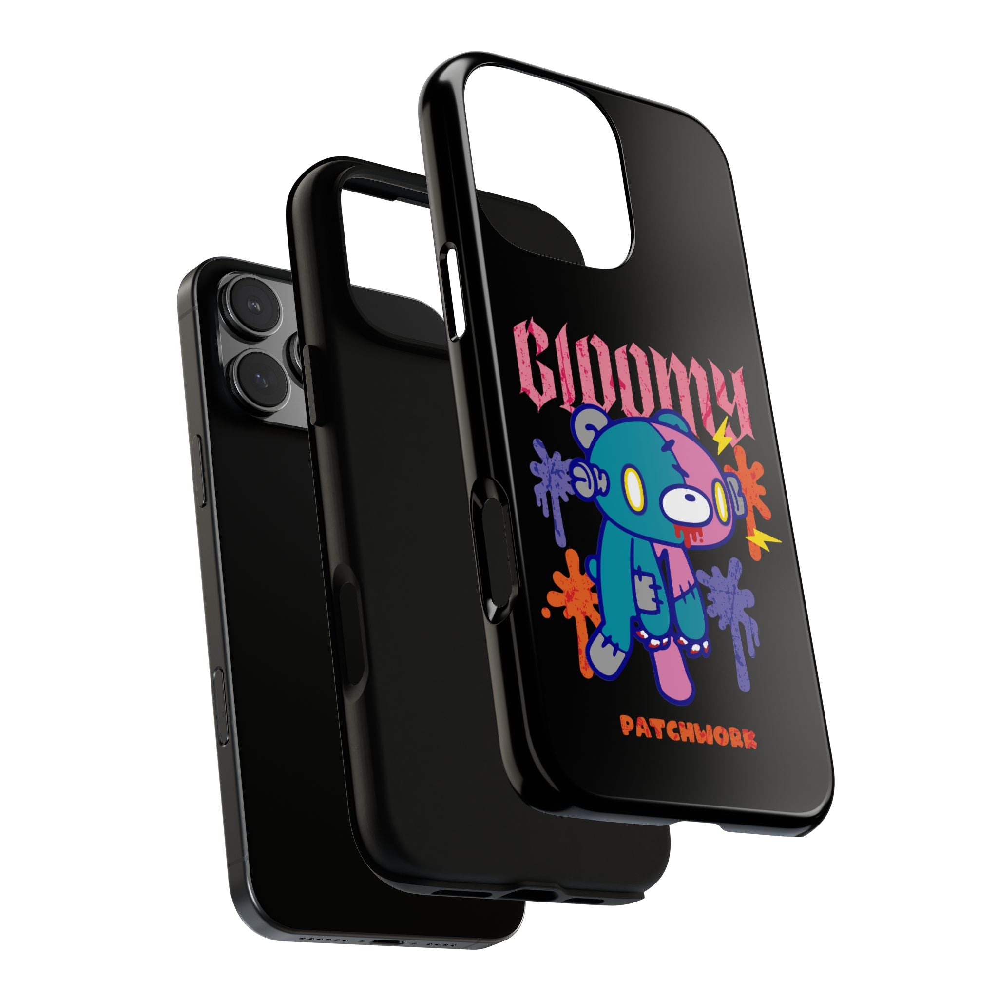 gloomy bear Halloween patchwork Phone Case