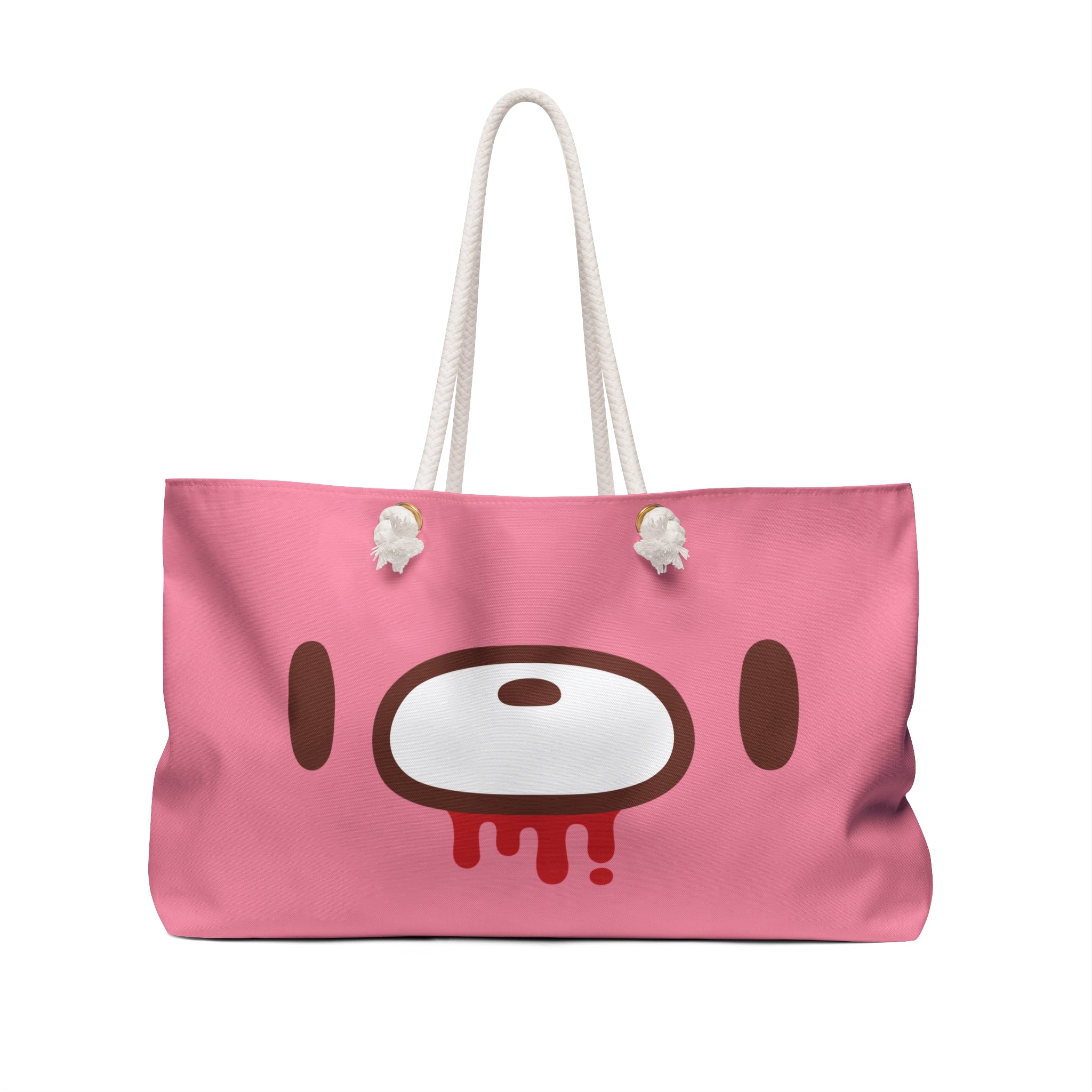 Gloomy Face Pink Pattern Weekender Beach Bag