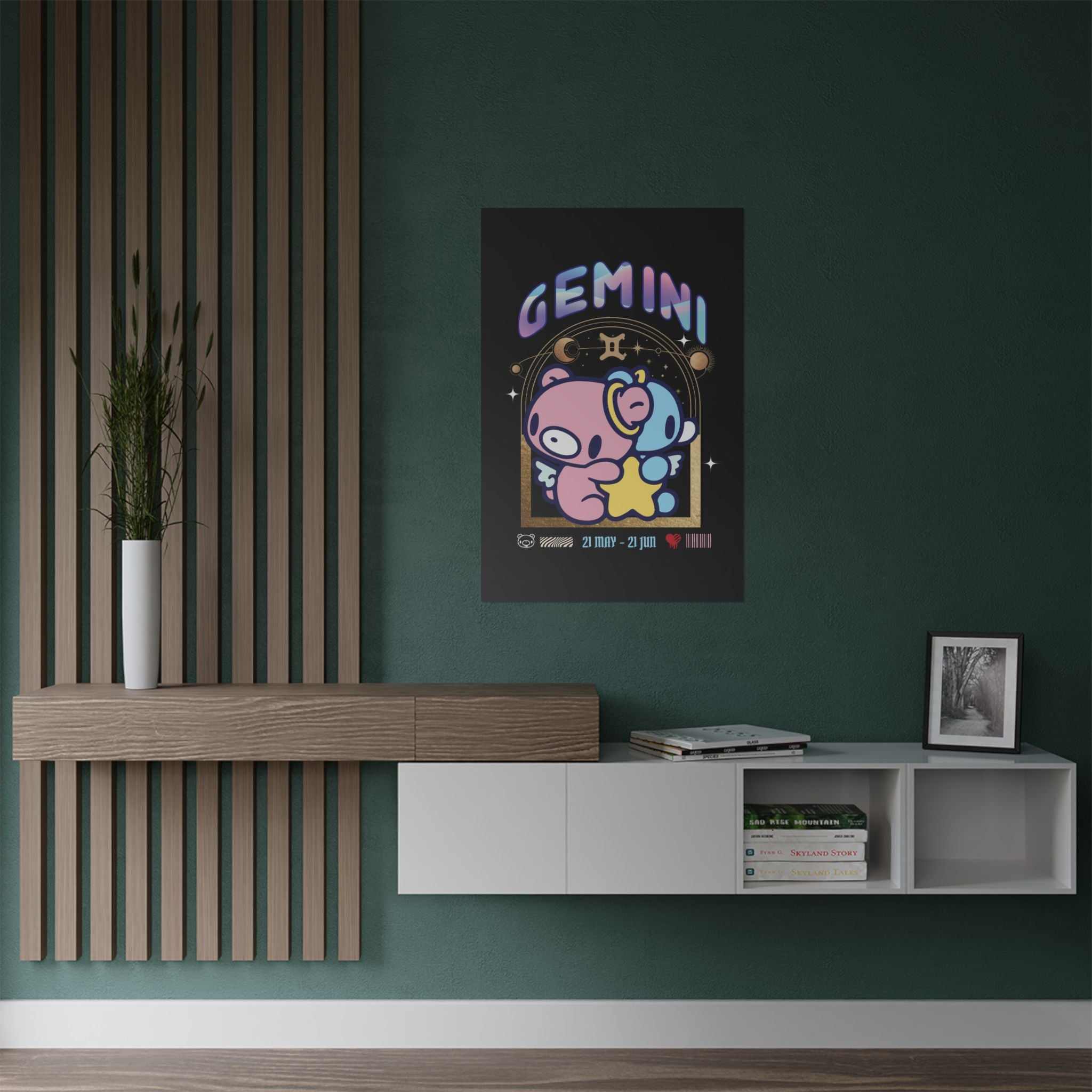 Gloomy gemini Zodiac Satin Posters (300gsm)