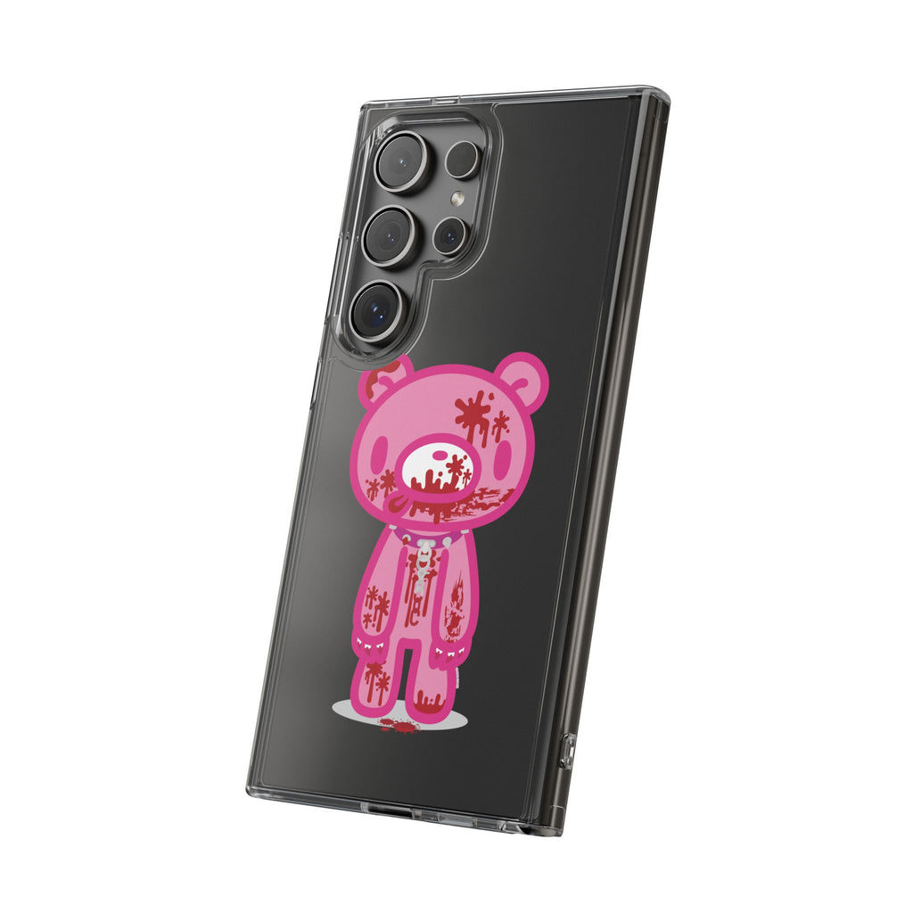 Pink Gloomy Bear Bloody - Clear Phone Case