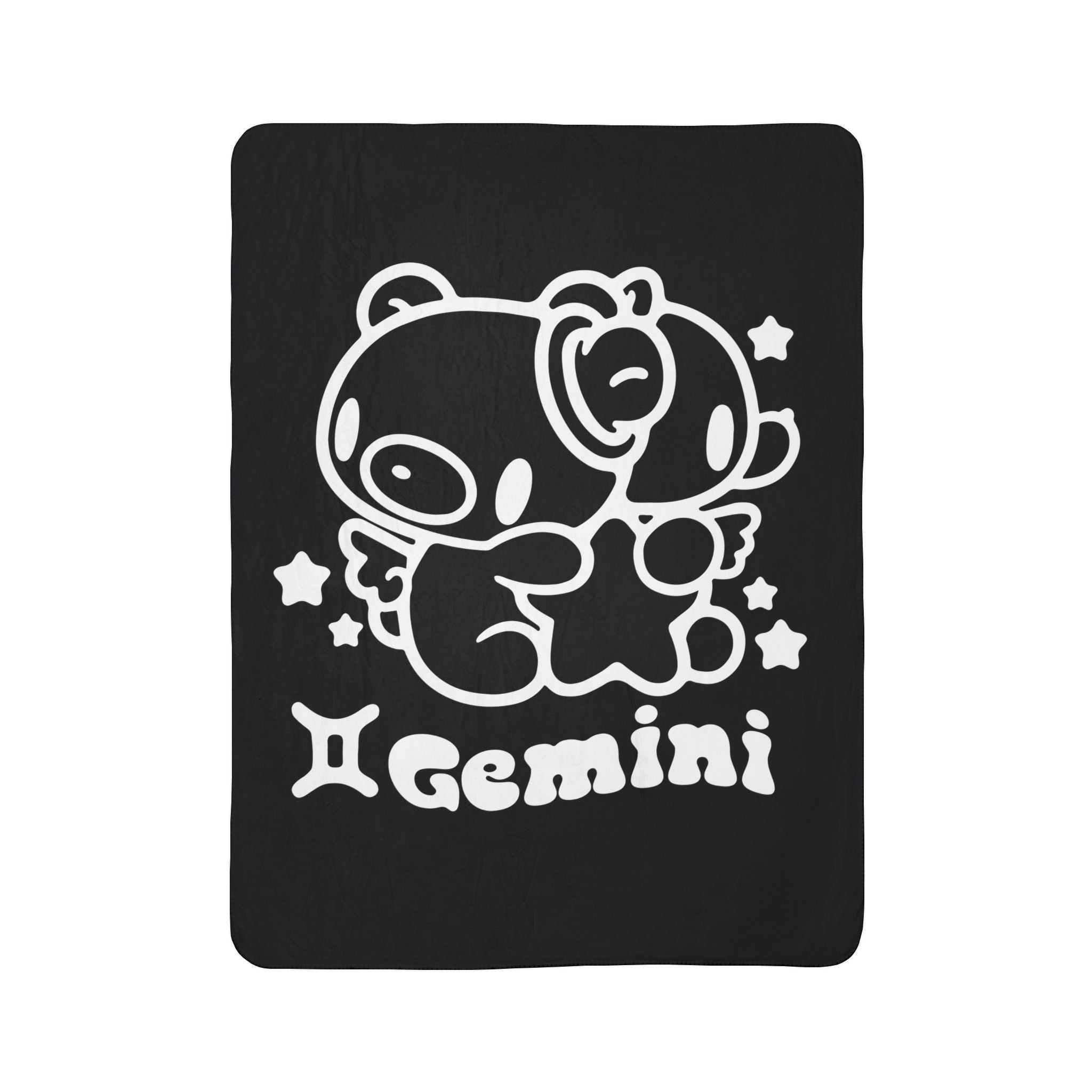 Gloomy Bear gemini Zodiac Fleece Sherpa Blanket