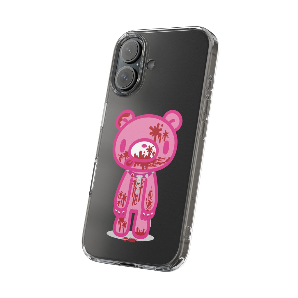 Pink Gloomy Bear Bloody - Clear Phone Case