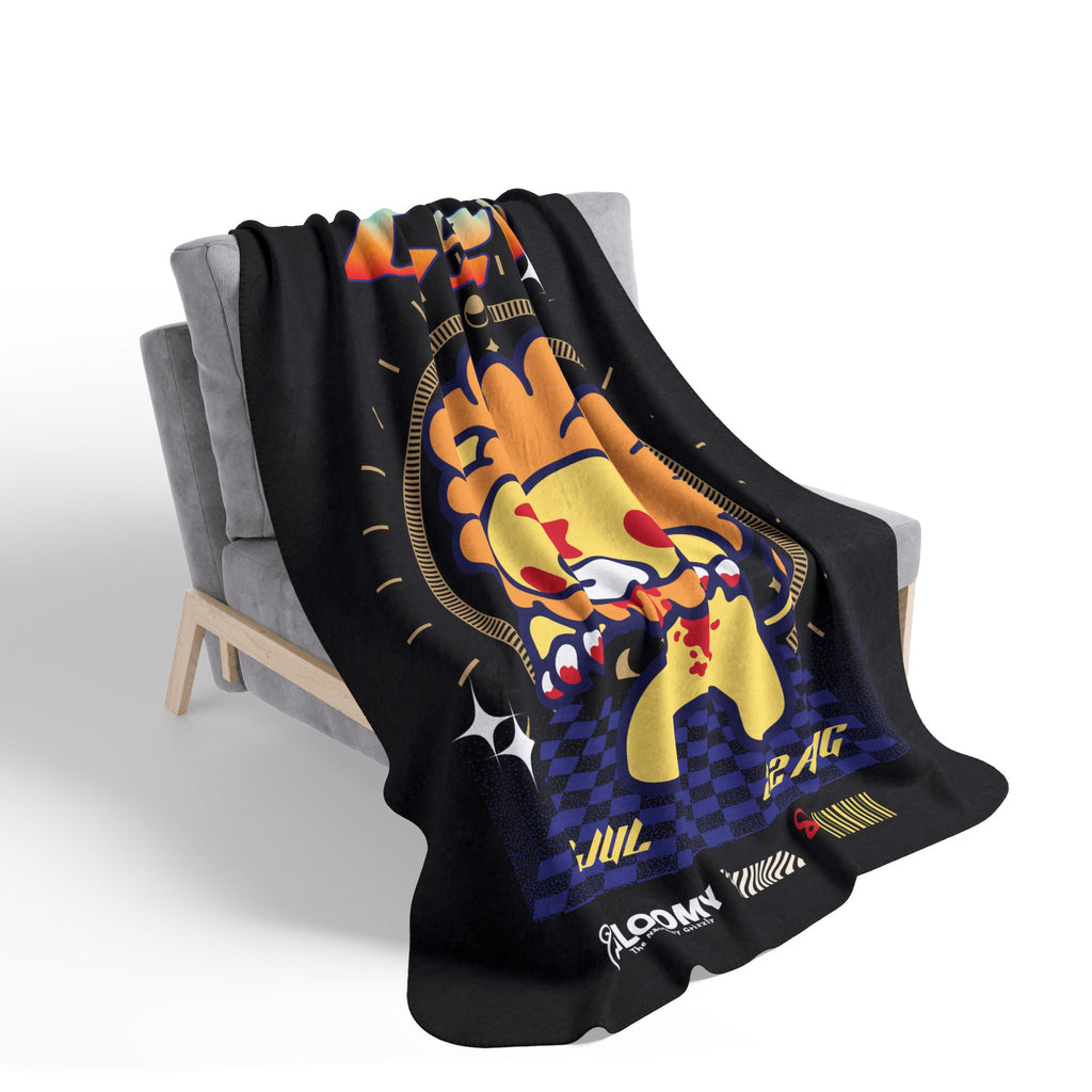 Gloomy Bear Leo Zodiac Fleece Sherpa Blanket