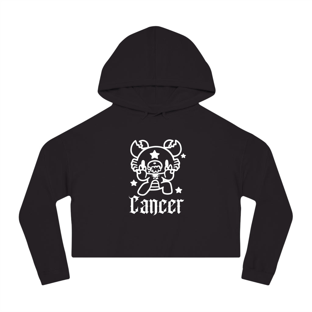 Gloomy Cancer Zodiac Women’s Cropped Hooded Sweatshirt