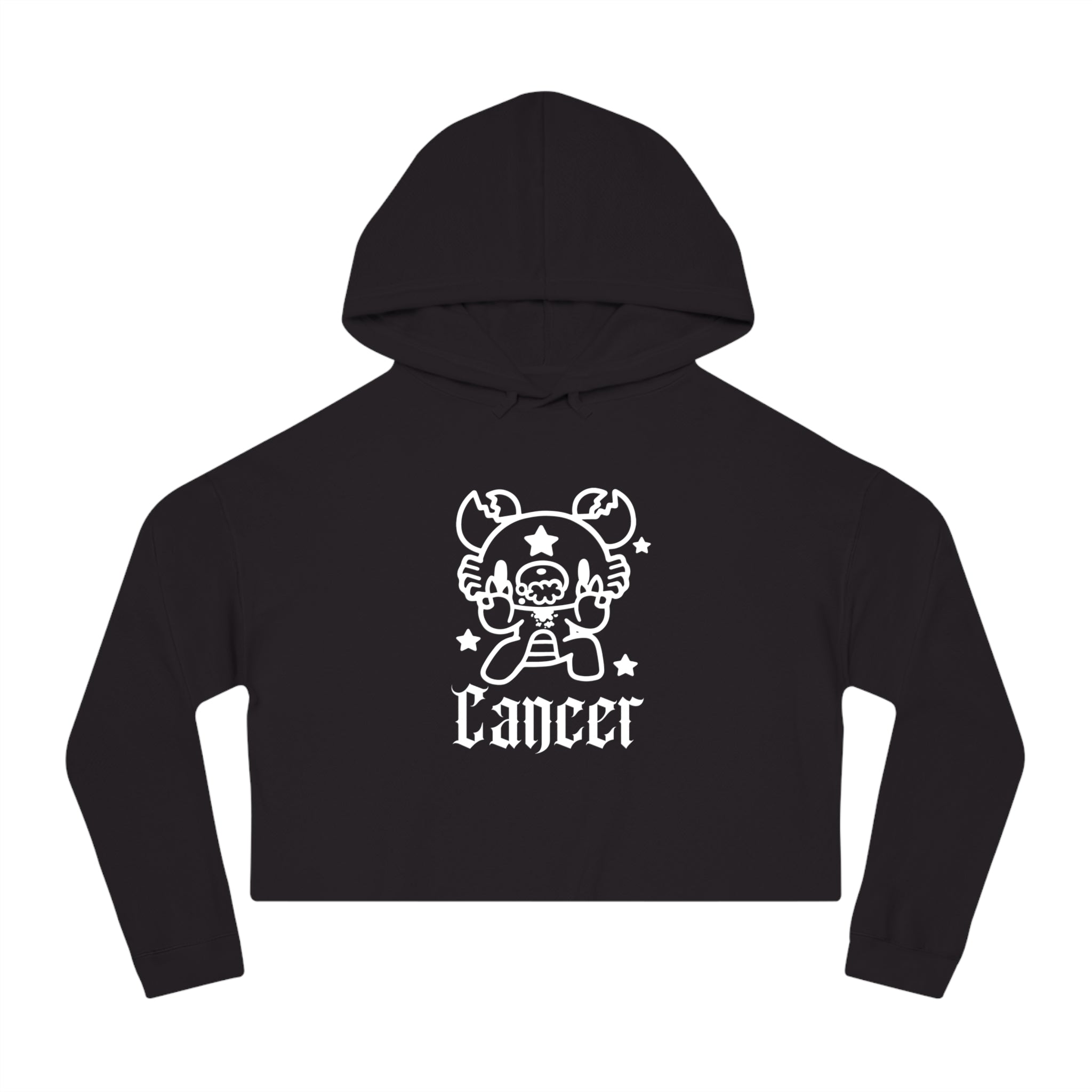 Gloomy Cancer Zodiac Women’s Cropped Hooded Sweatshirt