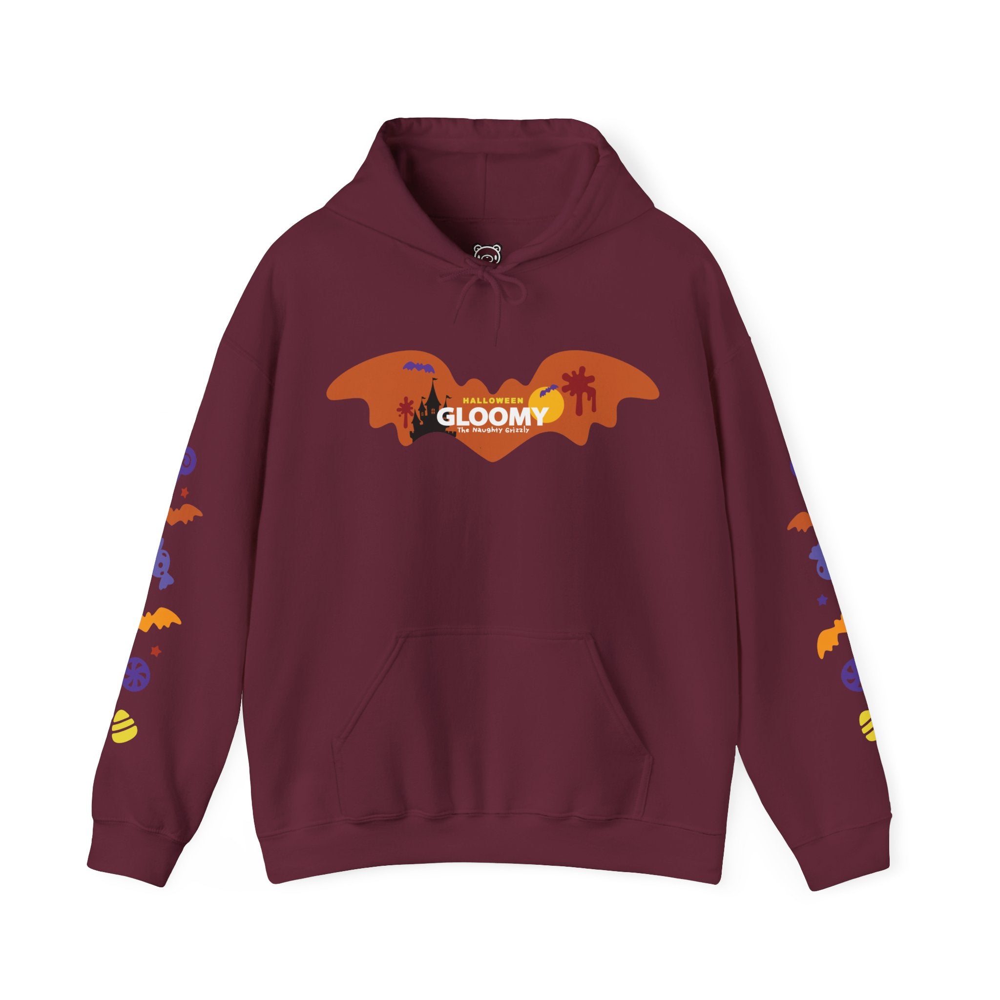 Halloween Patchwork Gloomy bear Hoodie